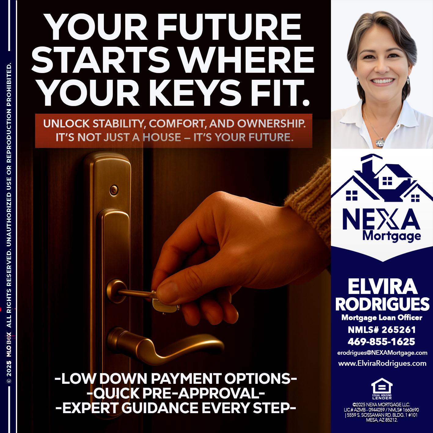 YOUR FUTURE - Elvira Rodrigues -Mortgage Loan Officer