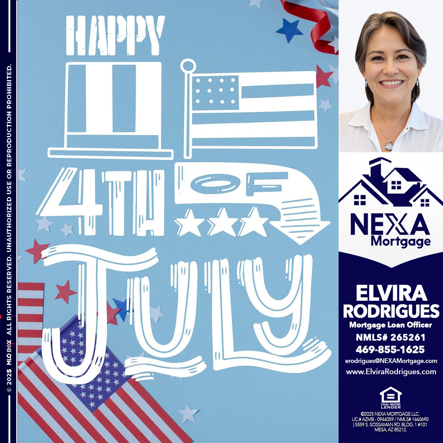 happy 4th of july - Elvira Rodrigues -Mortgage Loan Officer
