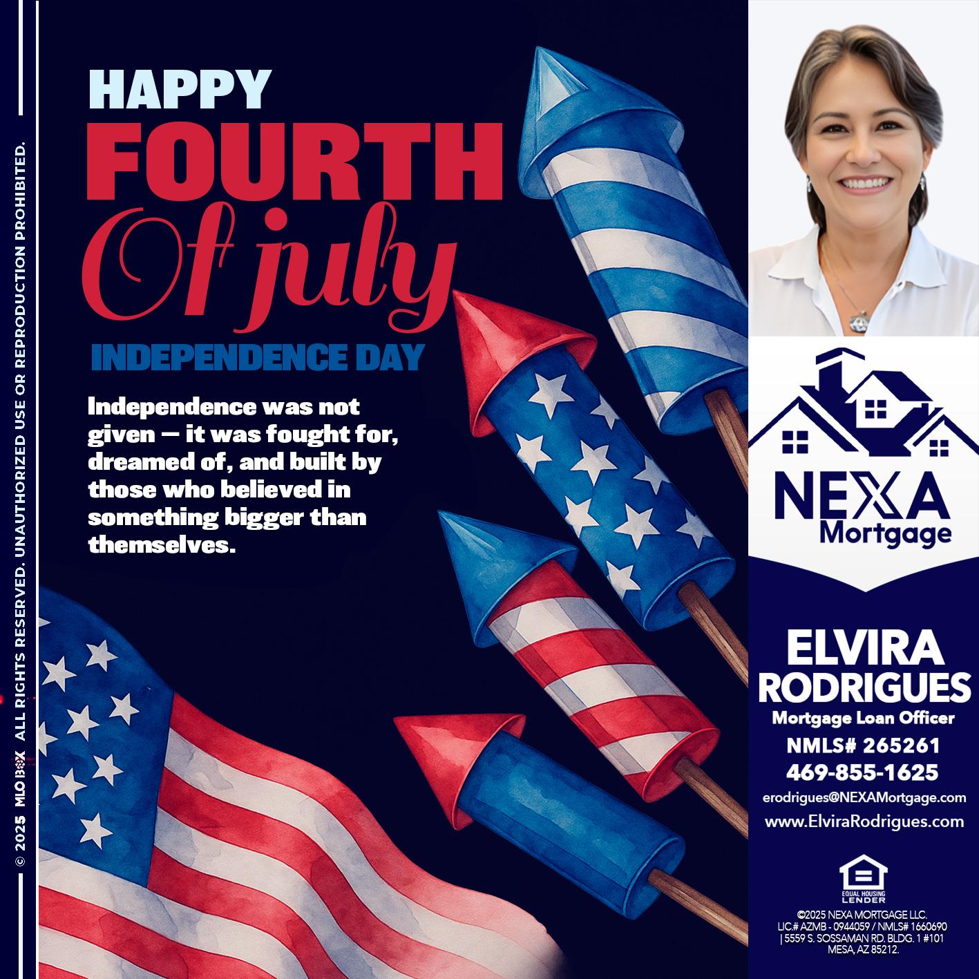 happy fourth - Elvira Rodrigues -Mortgage Loan Officer