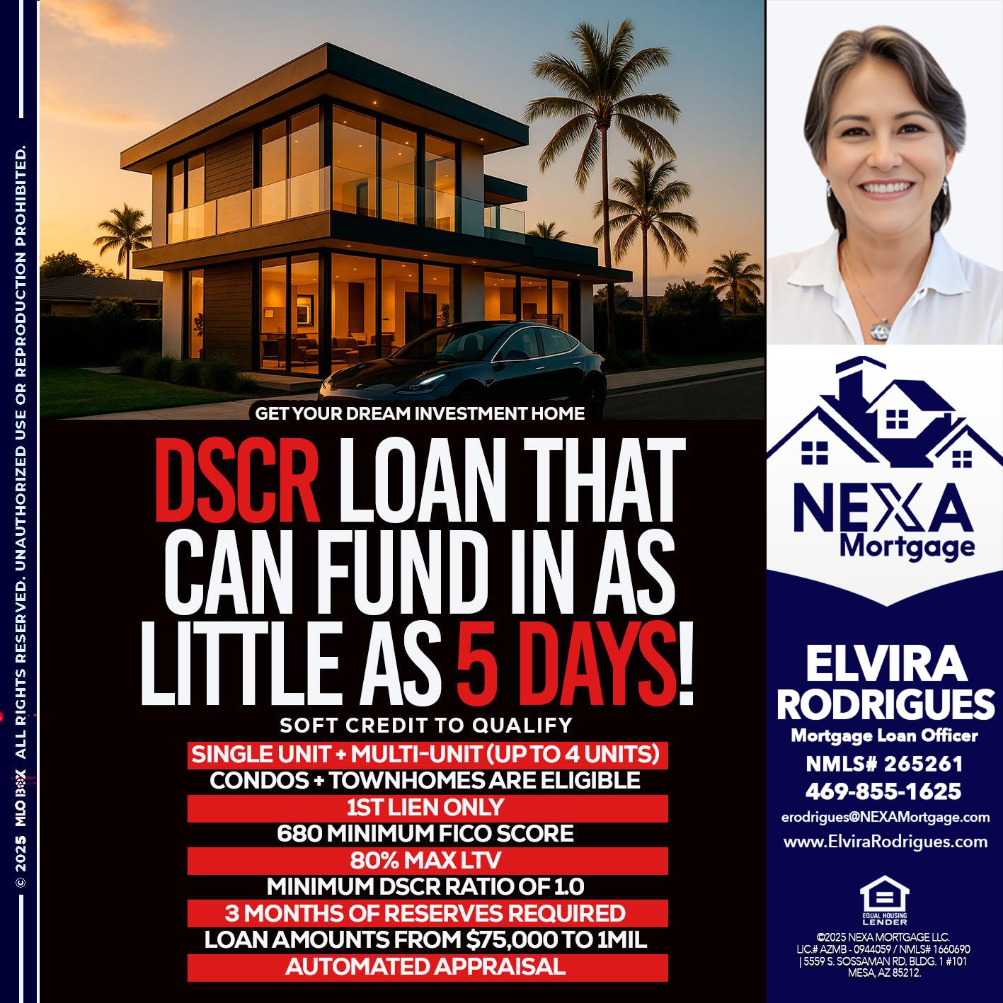 DSCR LOAN - Elvira Rodrigues -Mortgage Loan Officer