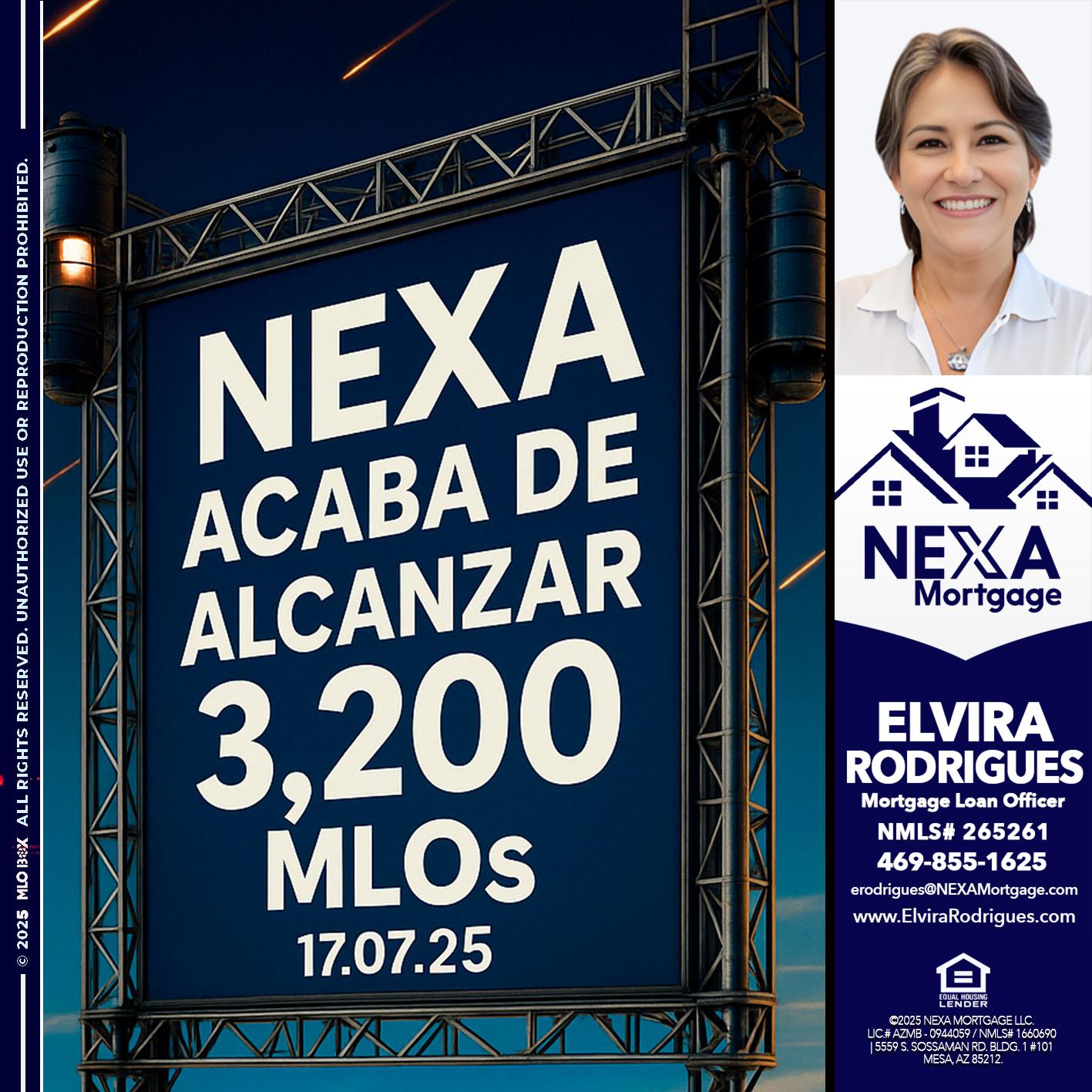 3,200 MLOs - Elvira Rodrigues -Mortgage Loan Officer