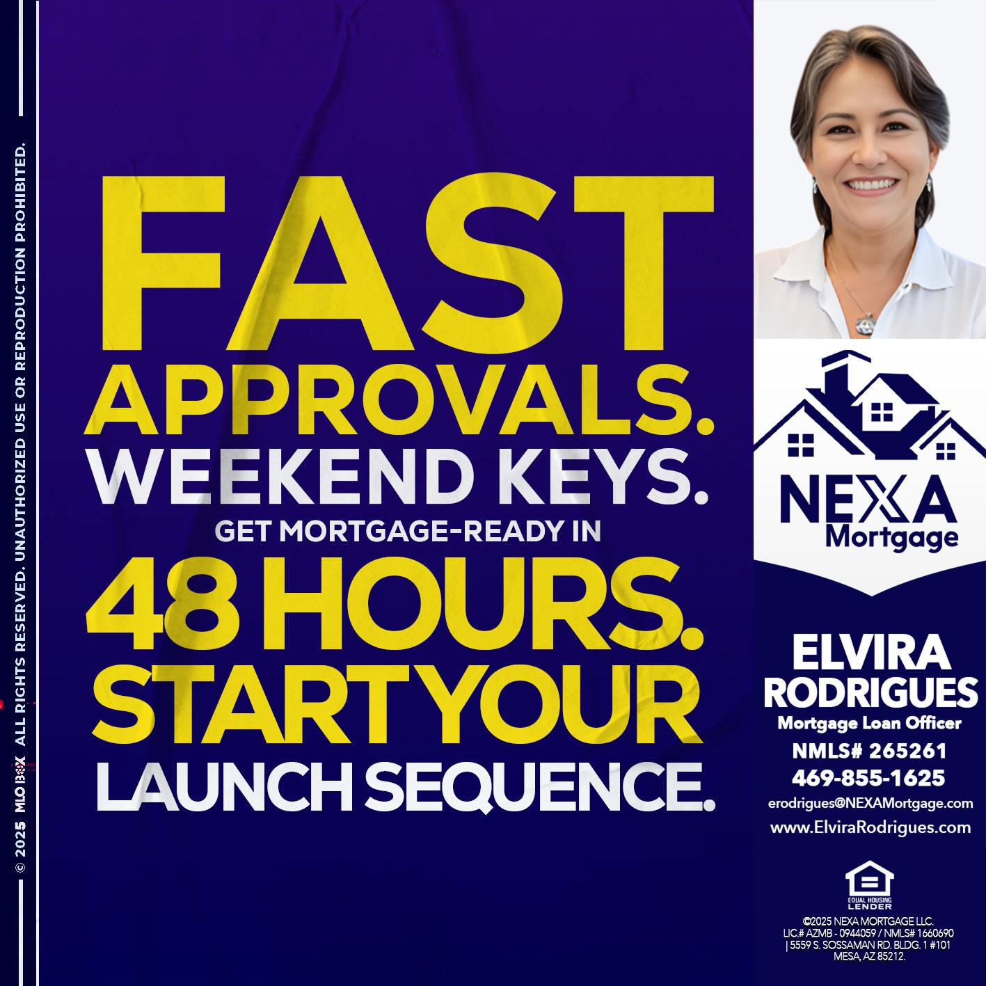 FAST APPROVALS - Elvira Rodrigues -Mortgage Loan Officer