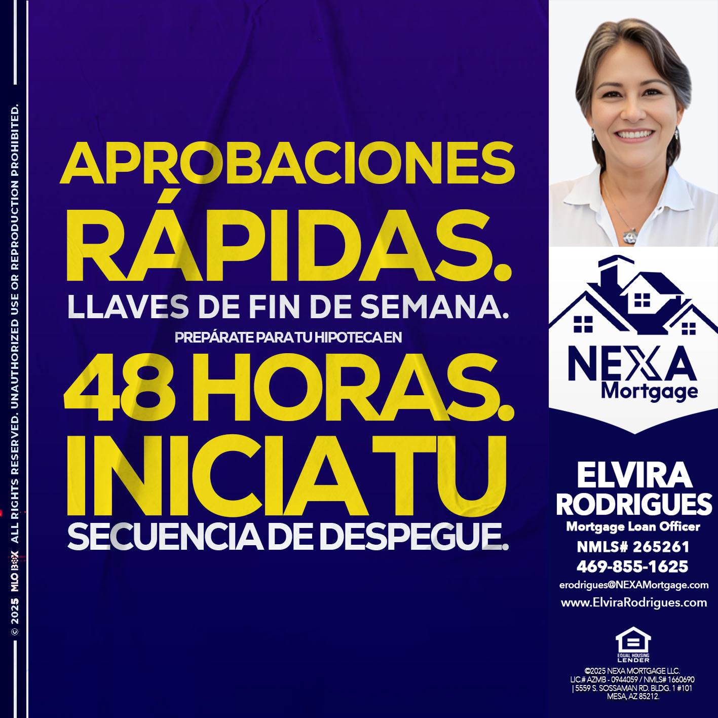 APROBACIONES - Elvira Rodrigues -Mortgage Loan Officer