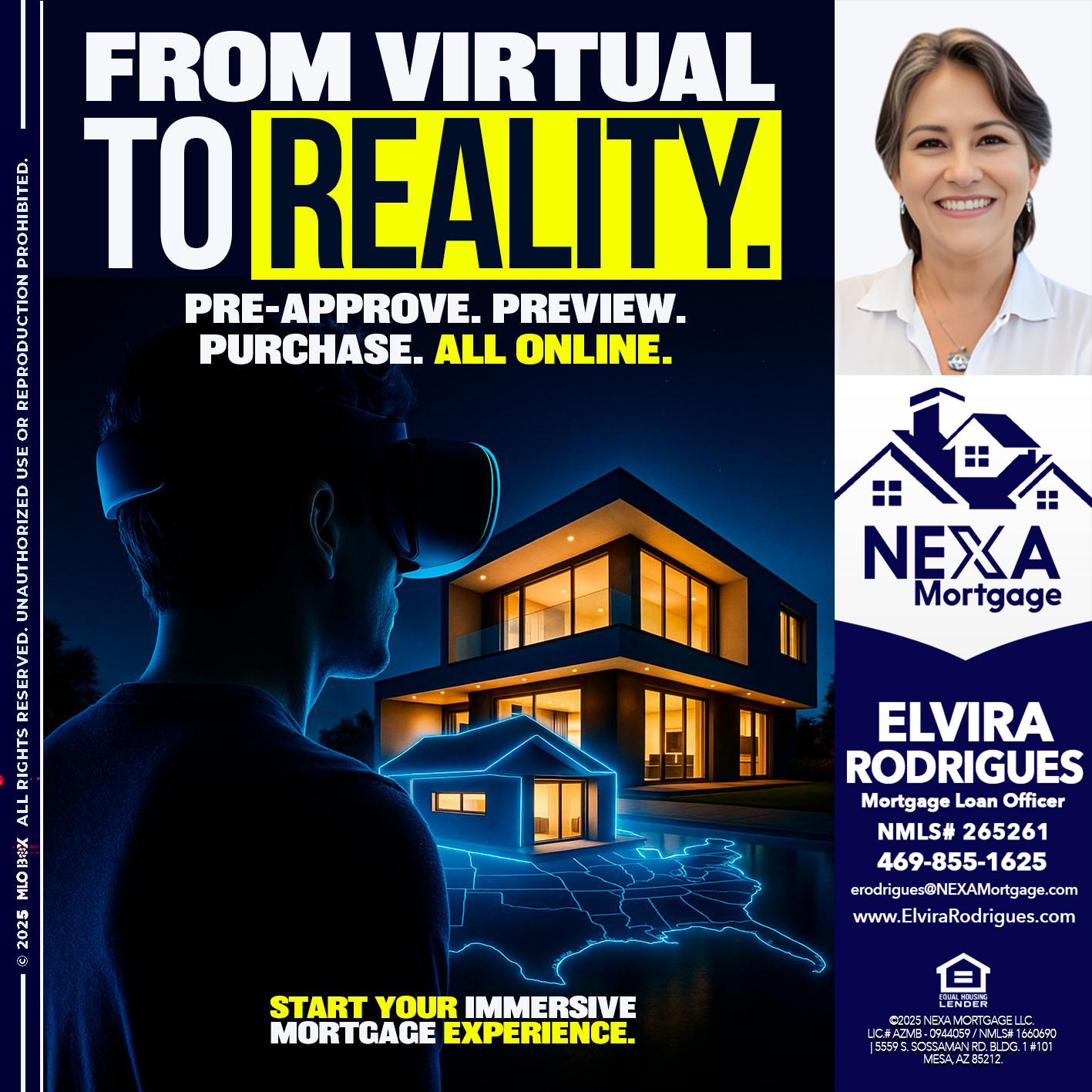 FROM VIRTUAL - Elvira Rodrigues -Mortgage Loan Officer