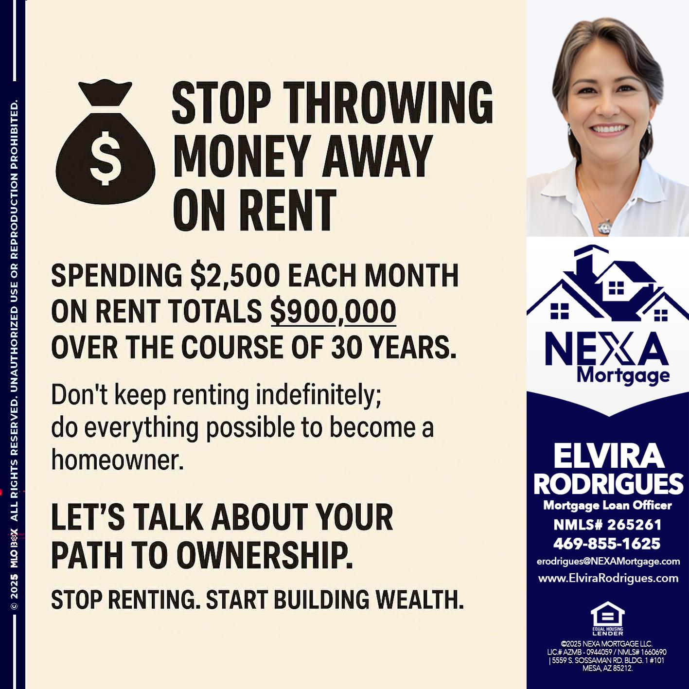 STOP THROWING - Elvira Rodrigues -Mortgage Loan Officer