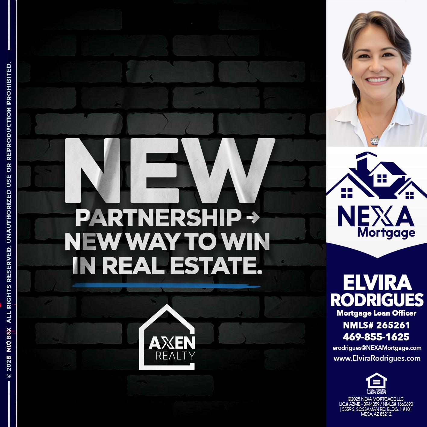 new partnership - Elvira Rodrigues -Mortgage Loan Officer