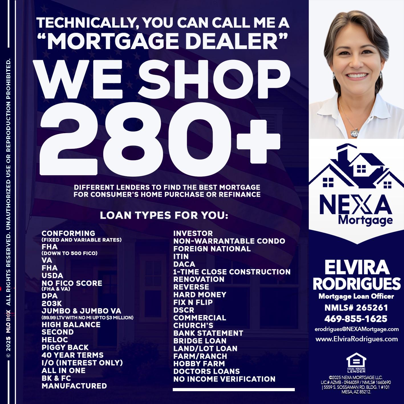 WE SHOP 280 + - Elvira Rodrigues -Mortgage Loan Officer