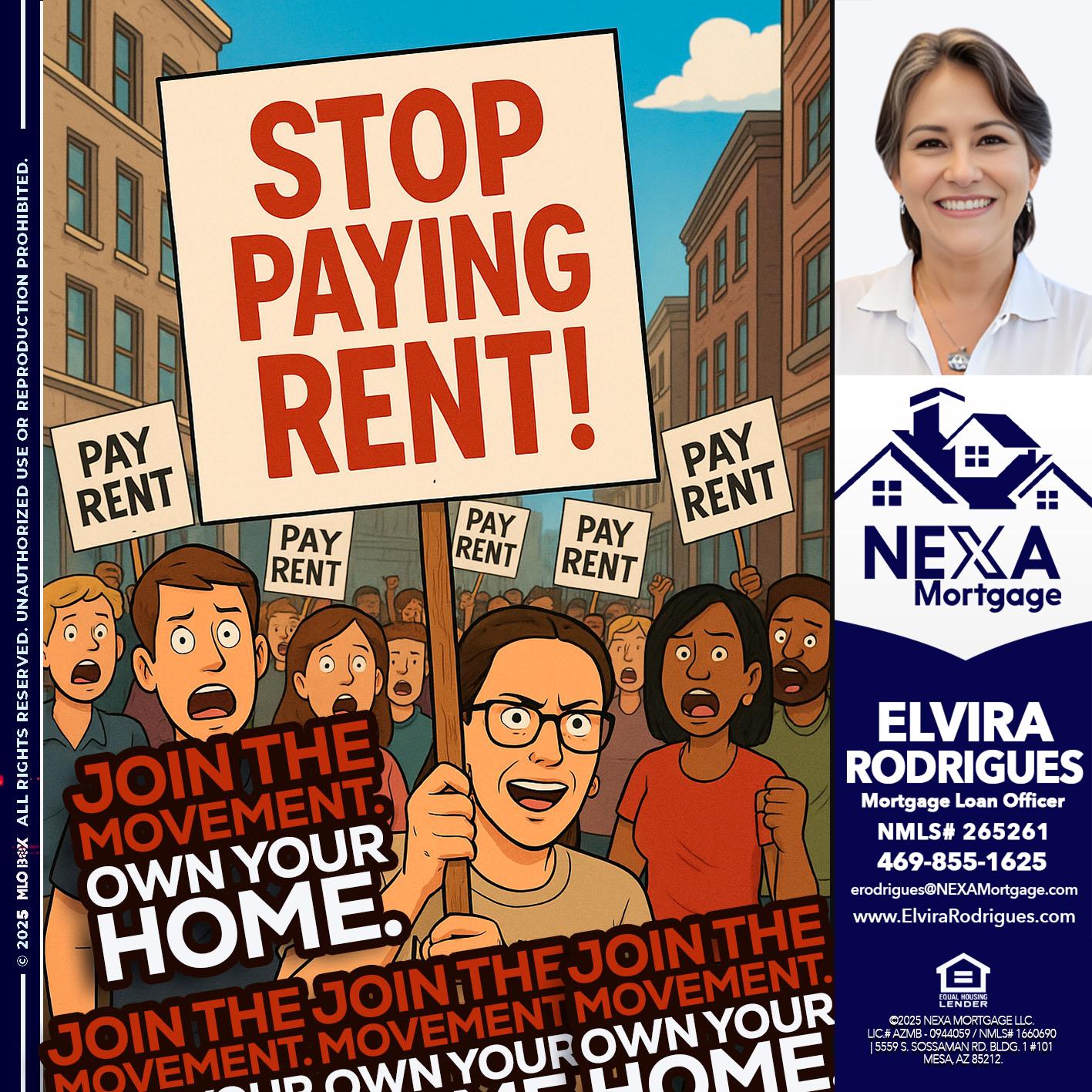 stop paying rent - Elvira Rodrigues -Mortgage Loan Officer