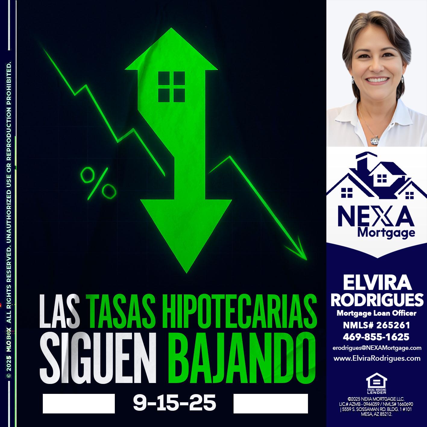 LAS TASAS HIPOTECARIAS - Elvira Rodrigues -Mortgage Loan Officer