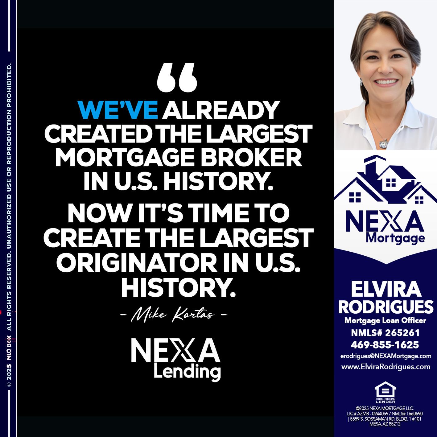 MIKE KORTAS - Elvira Rodrigues -Mortgage Loan Officer