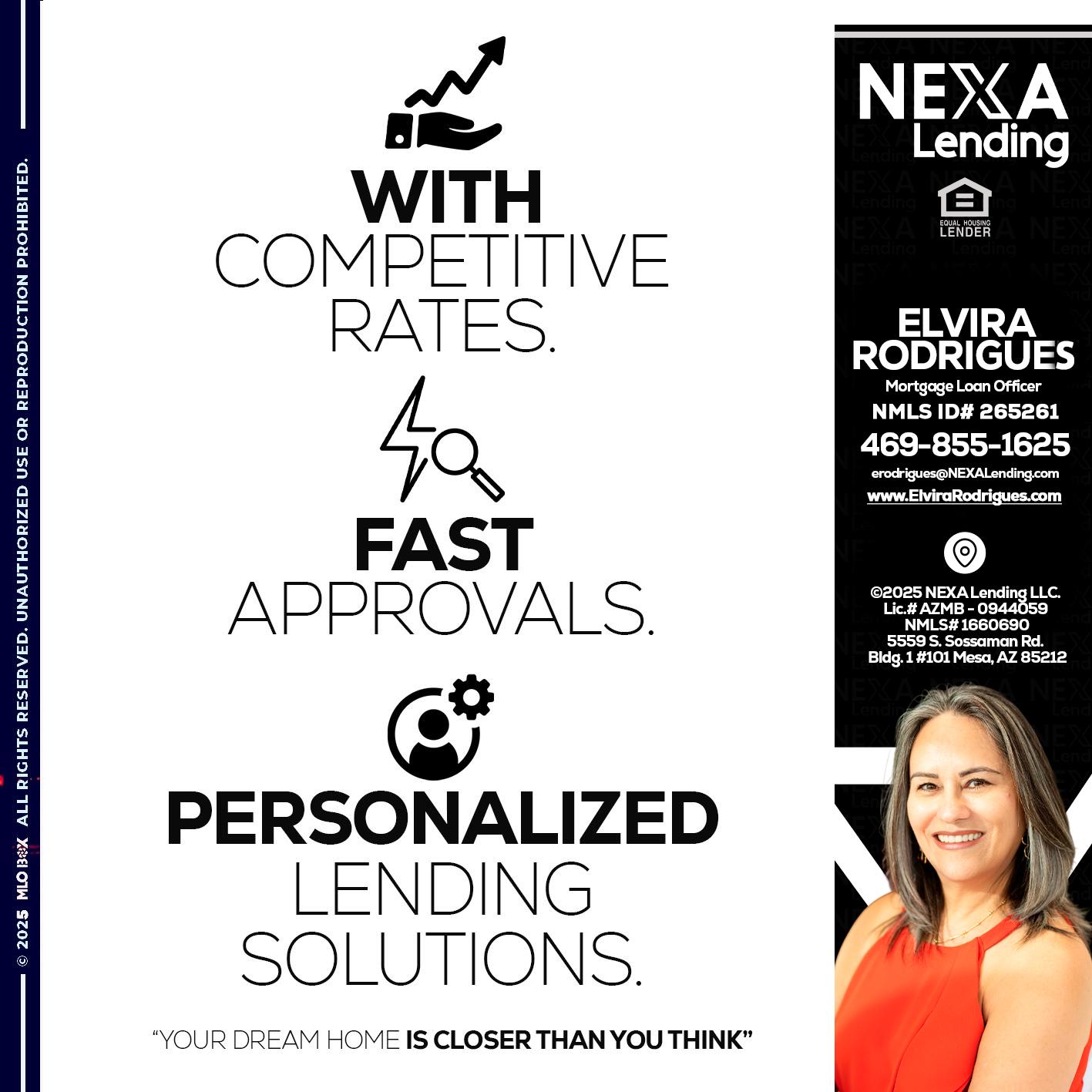 WITH COMPETITIVES RATES - Elvira Rodrigues -Mortgage Loan Officer