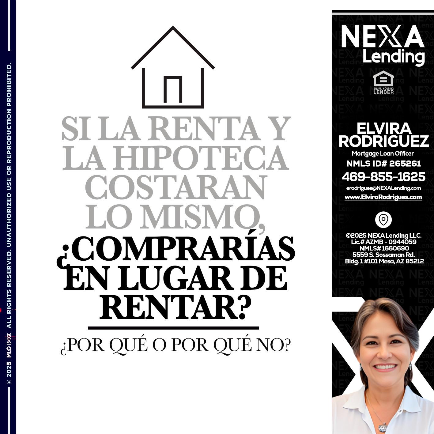 SI LA RENTA - Elvira Rodrigues -Mortgage Loan Officer