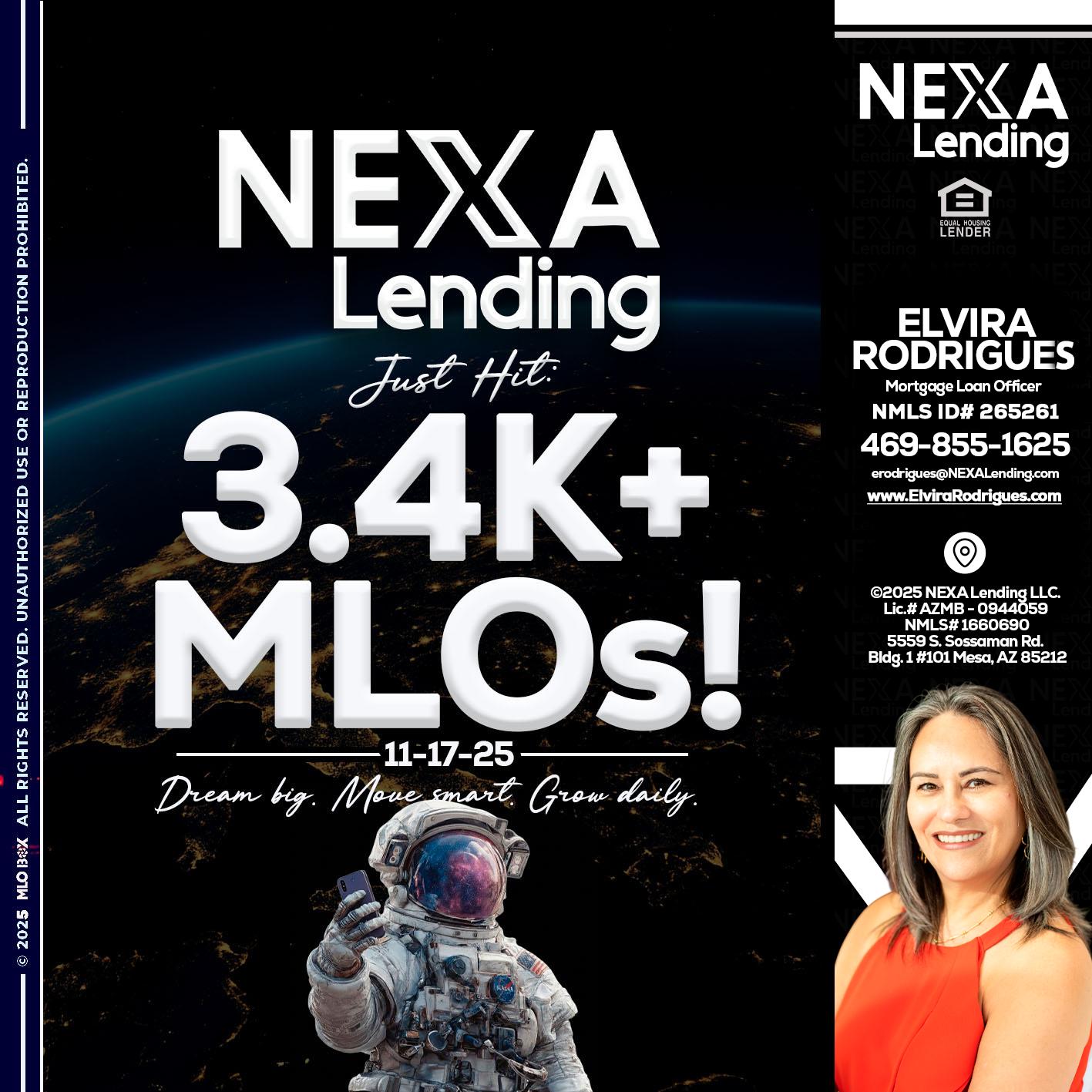 3.4K MLOs - Elvira Rodrigues -Mortgage Loan Officer