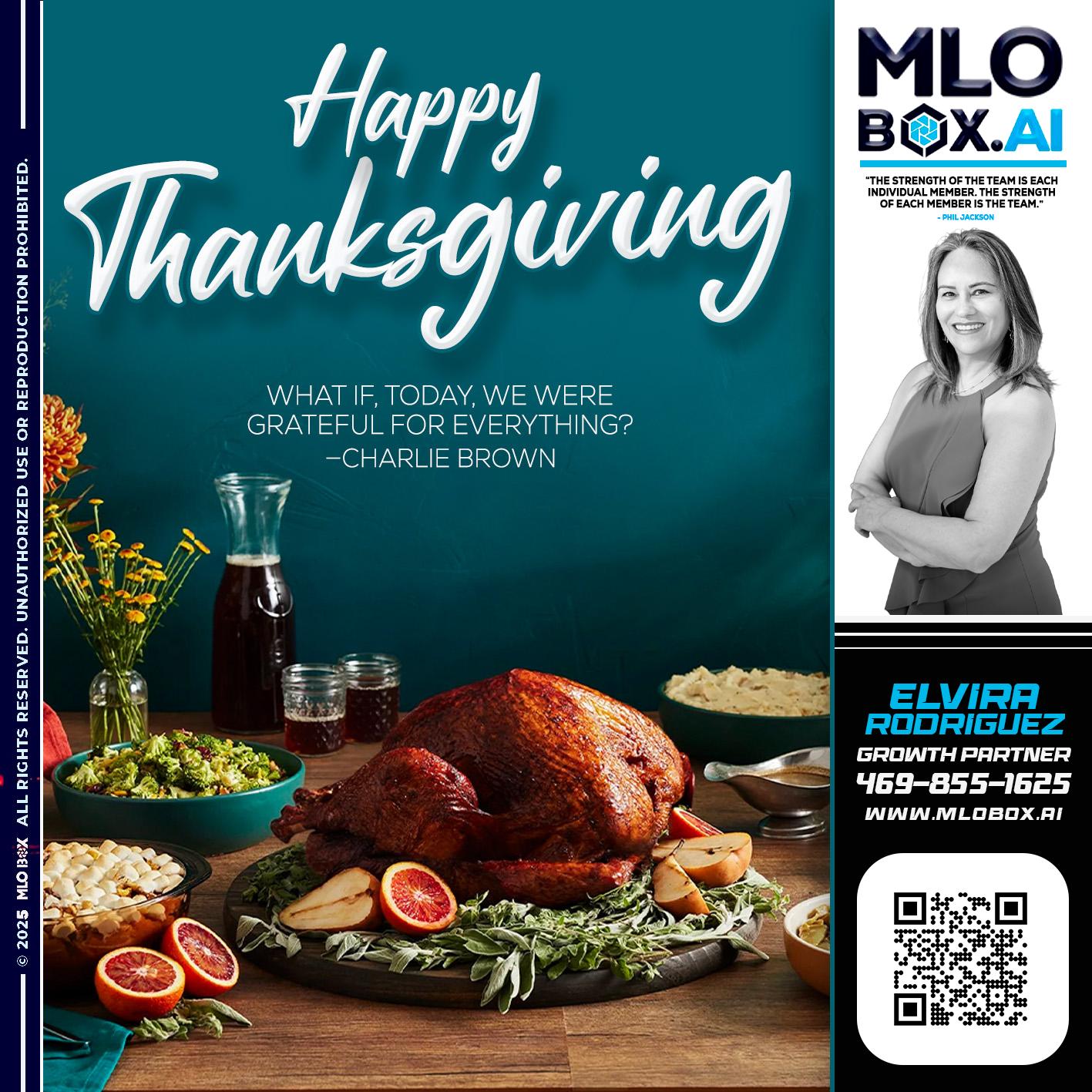 HAPPY THANKSGIVING - Elvira Rodrigues -Mortgage Loan Officer