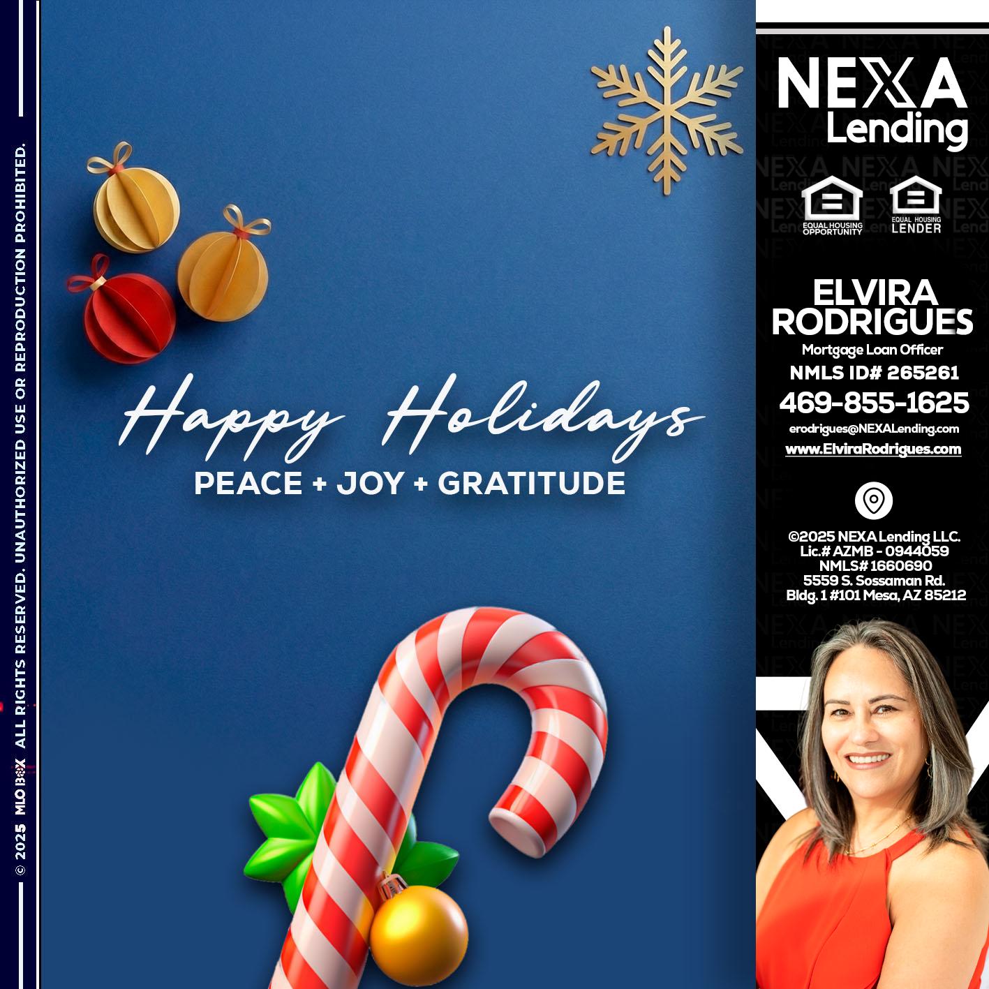 HAPPY HOLIDAYS - Elvira Rodrigues -Mortgage Loan Officer