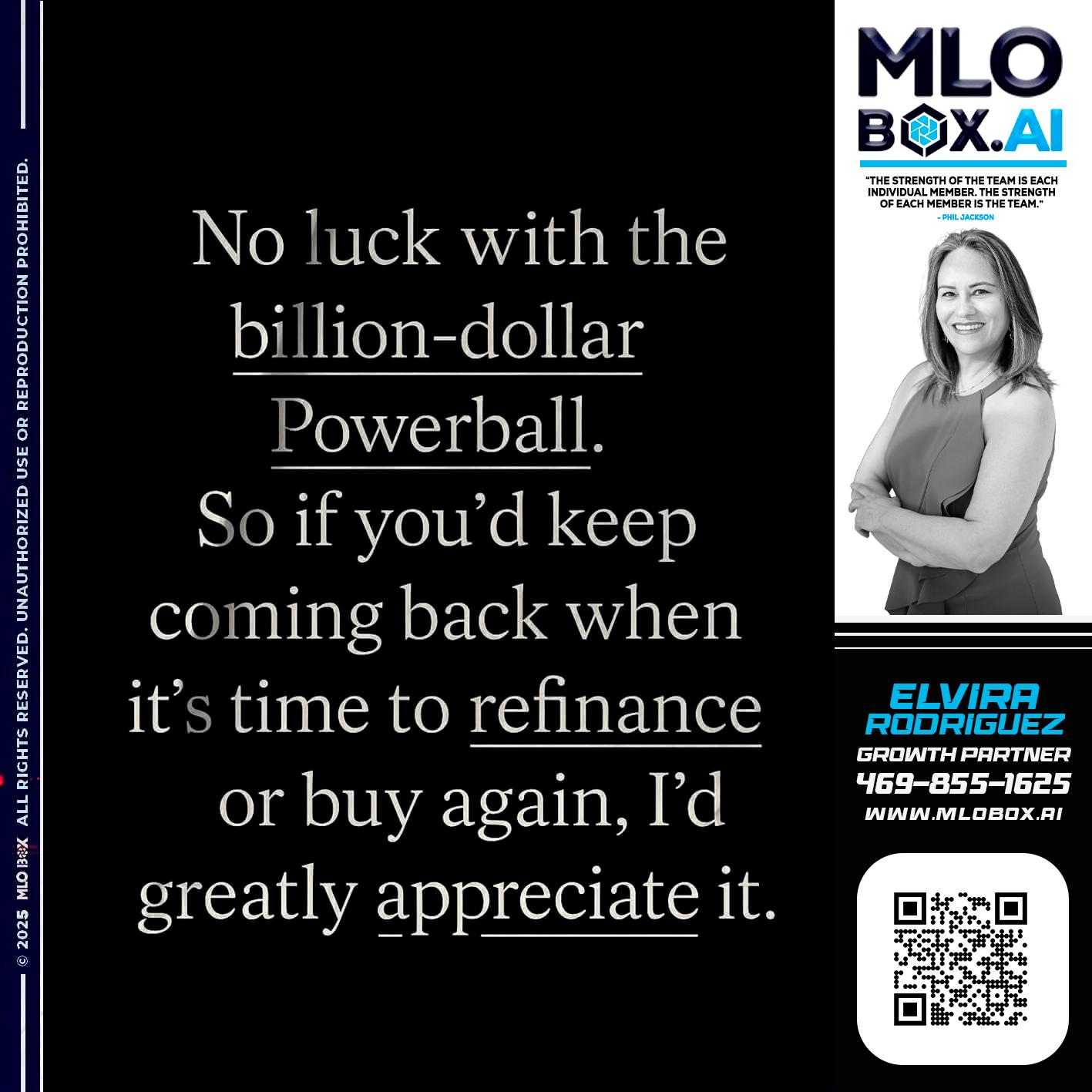 NO LUCK - Elvira Rodrigues -Mortgage Loan Officer