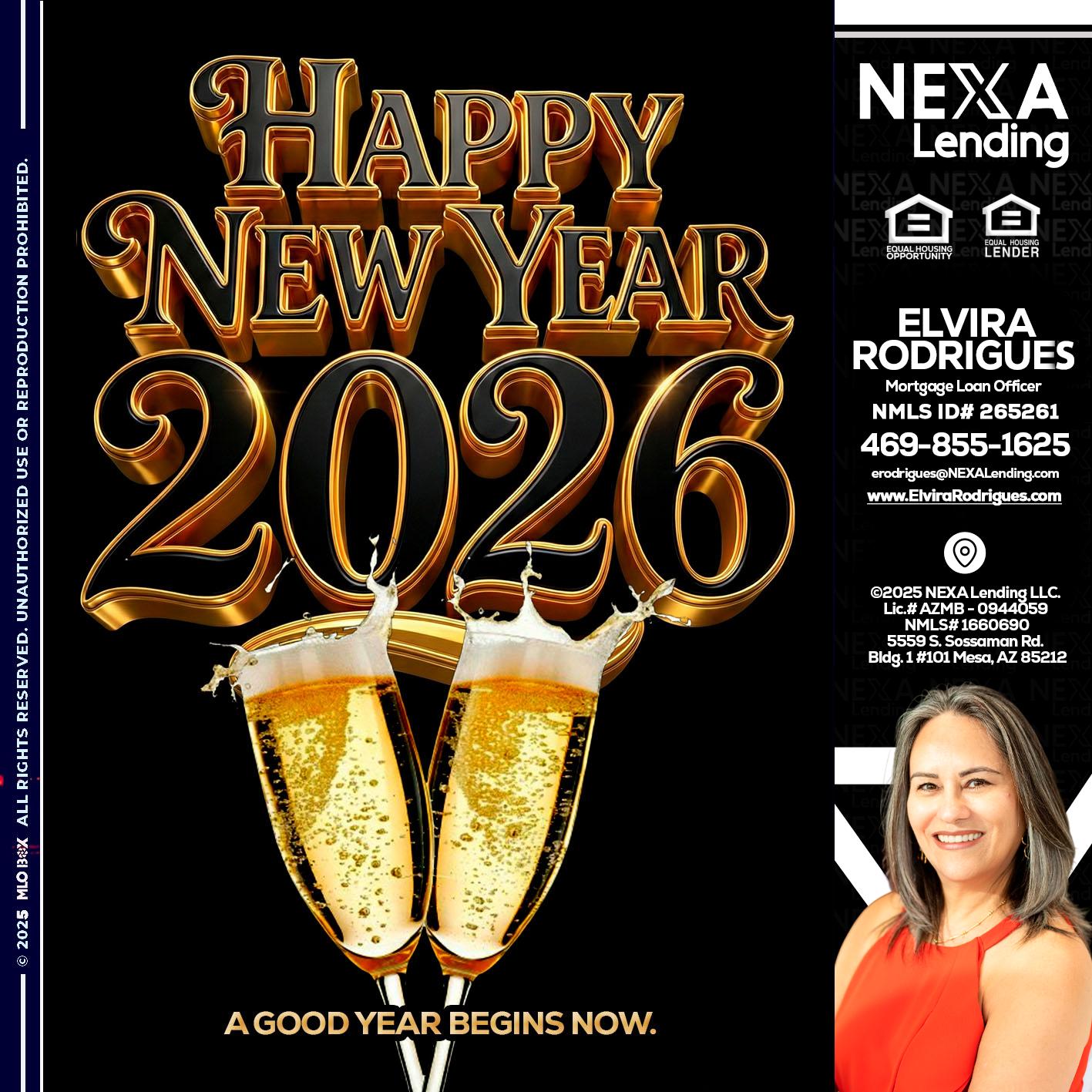 happy new year 2026 - Elvira Rodrigues -Mortgage Loan Officer