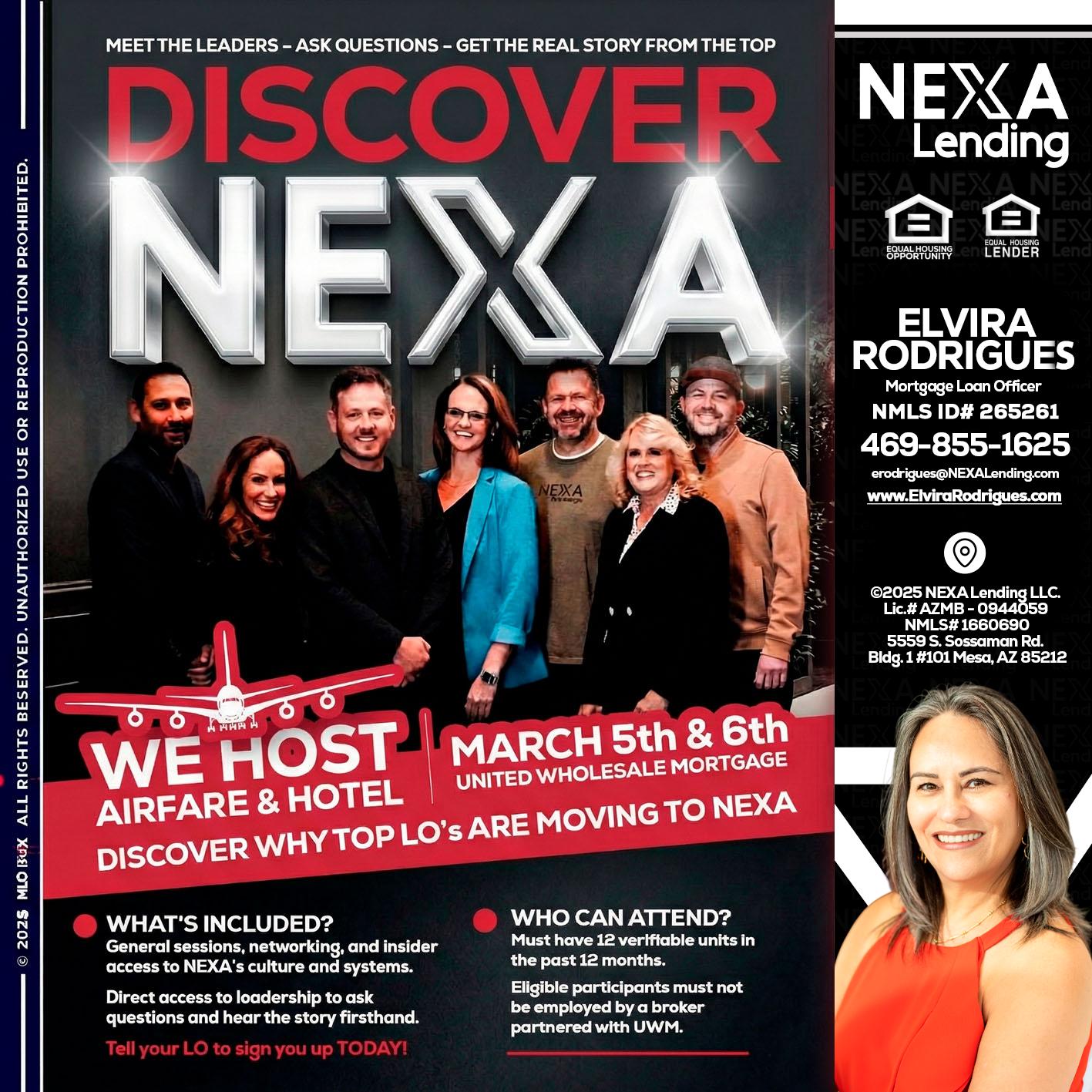 DISCOVER NEXA - Elvira Rodrigues -Mortgage Loan Officer