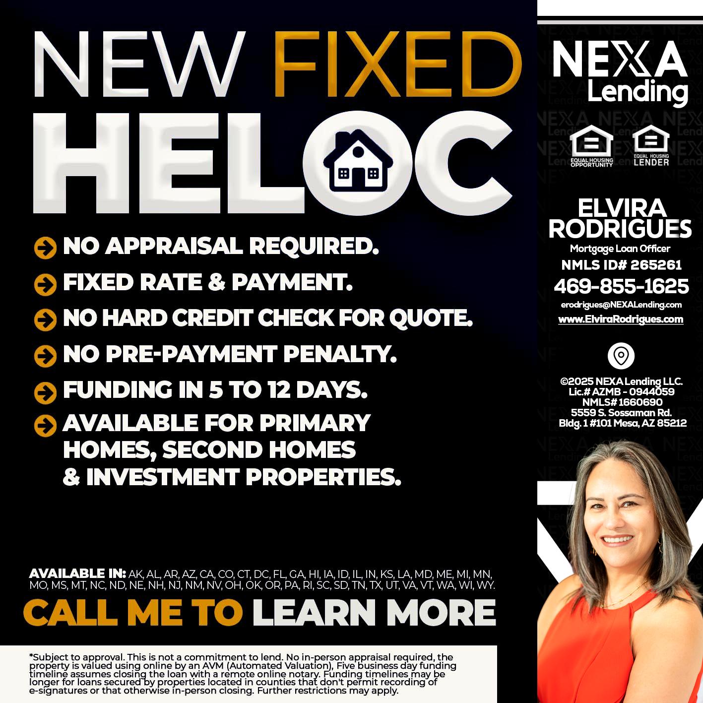HELOC - Elvira Rodrigues -Mortgage Loan Officer