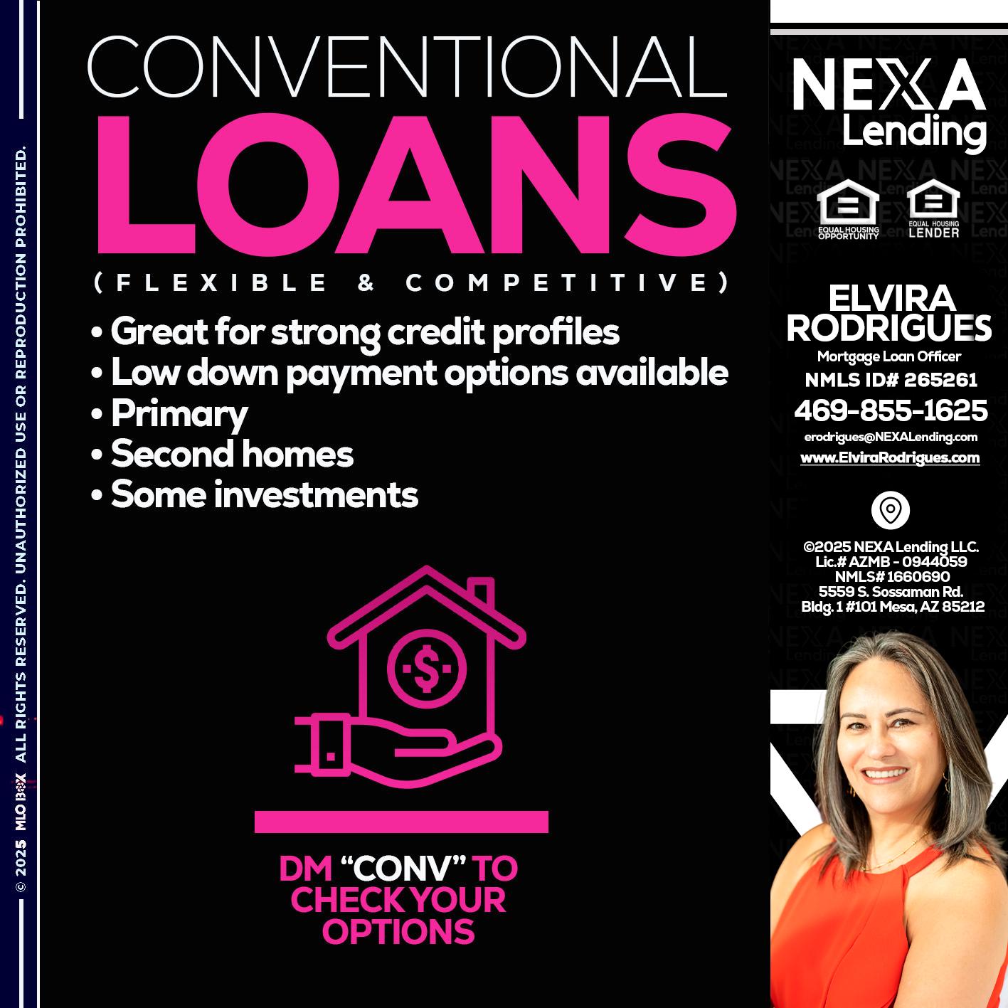 CONVENTIONAL LOANS - Elvira Rodrigues -Mortgage Loan Officer