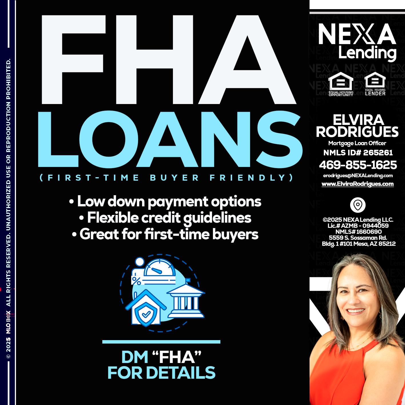 FHA LOANS - Elvira Rodrigues -Mortgage Loan Officer