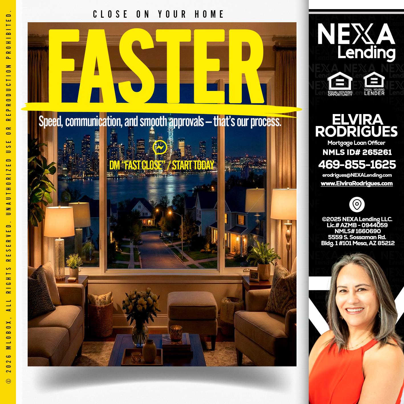 FASTER - Elvira Rodrigues -Mortgage Loan Officer