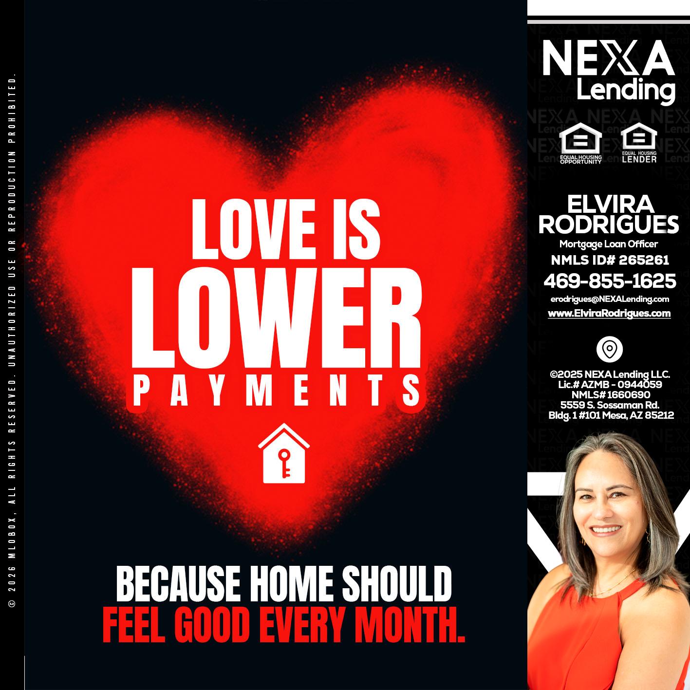 LOVE IS LOWER - Elvira Rodrigues -Mortgage Loan Officer