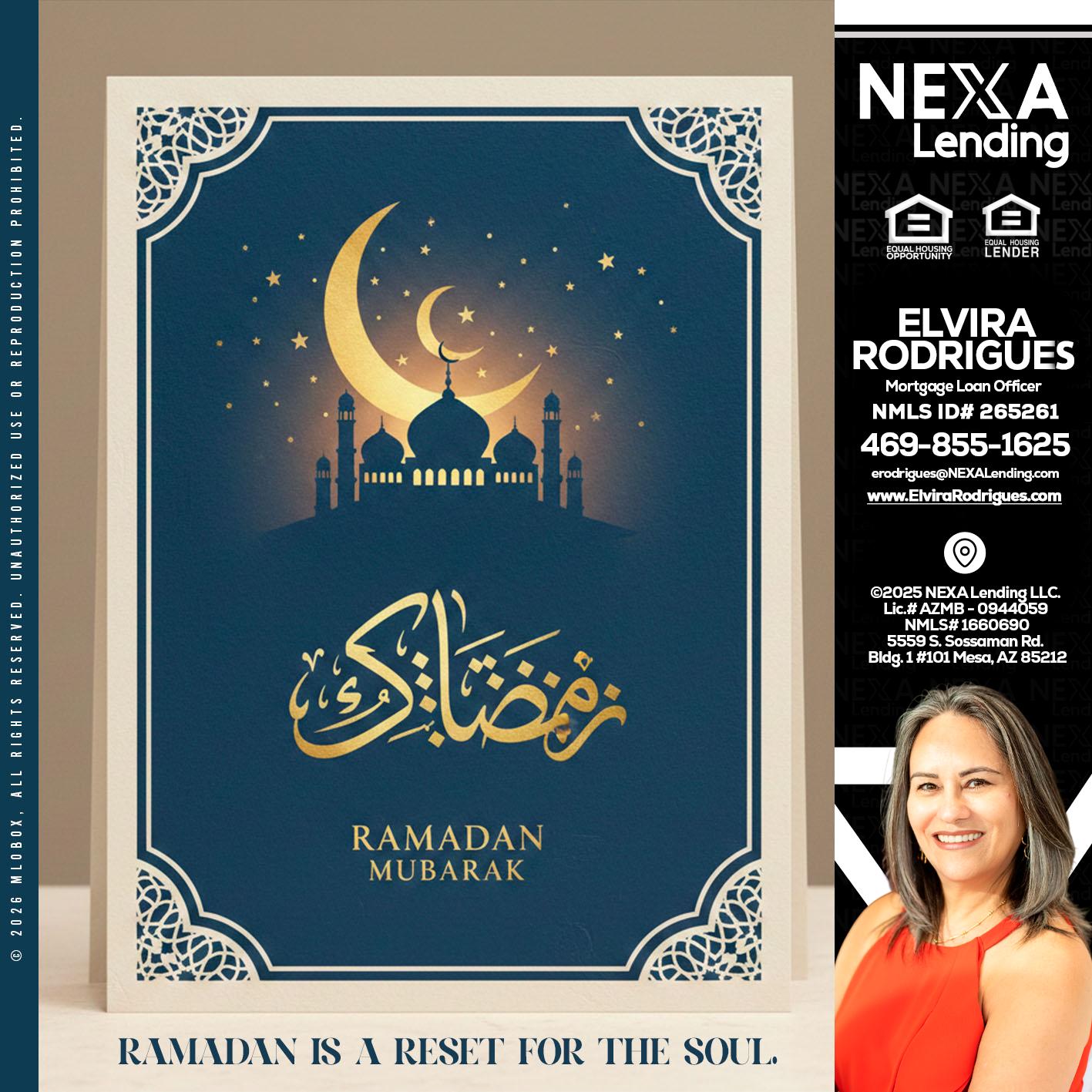HAPPY RAMADAN - Elvira Rodrigues -Mortgage Loan Officer