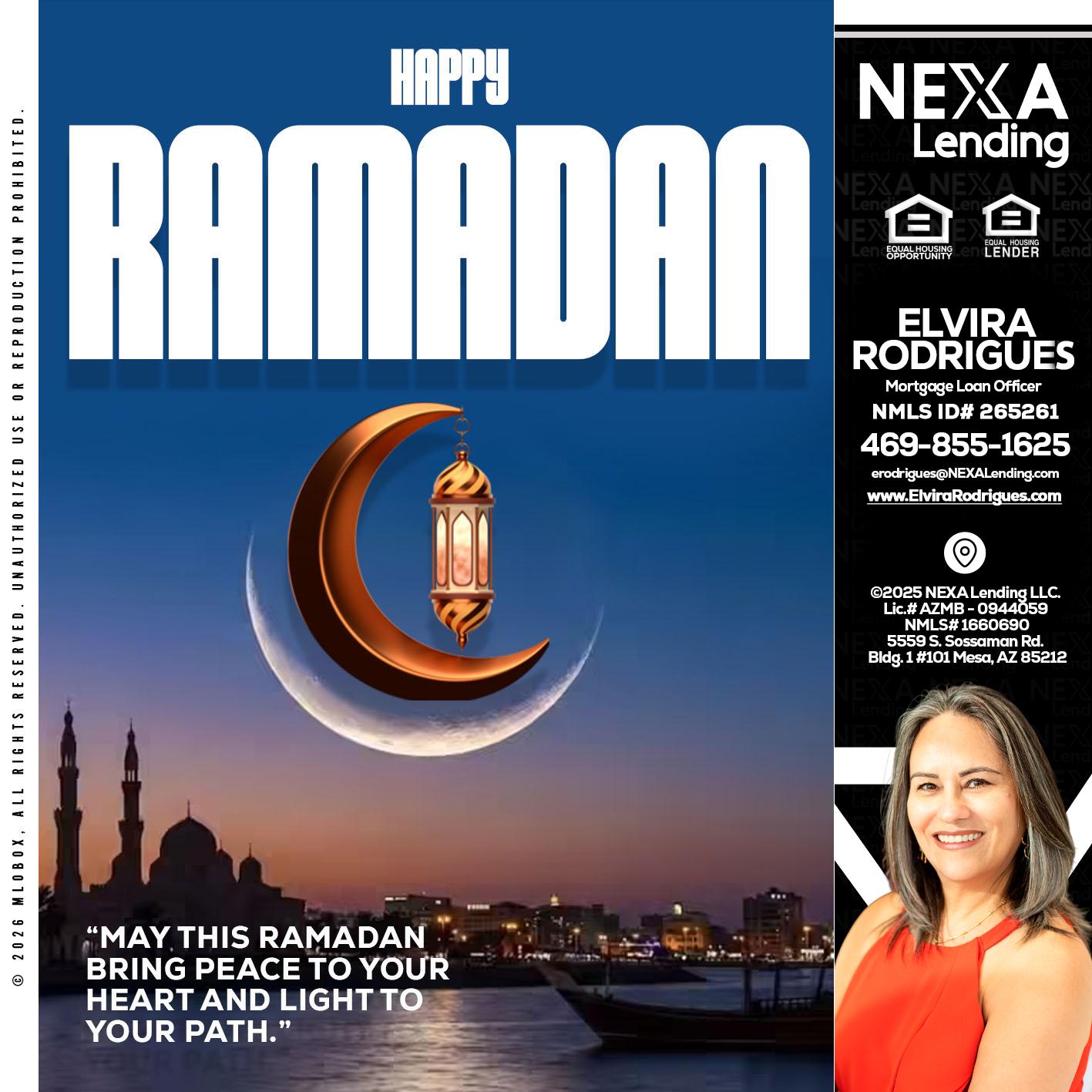 RAMADAN - Elvira Rodrigues -Mortgage Loan Officer