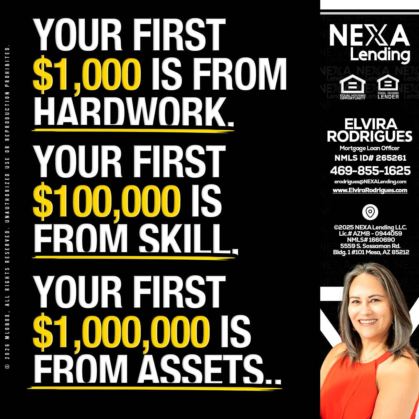 YOUR FIRST $1000 - Elvira Rodrigues -Mortgage Loan Officer