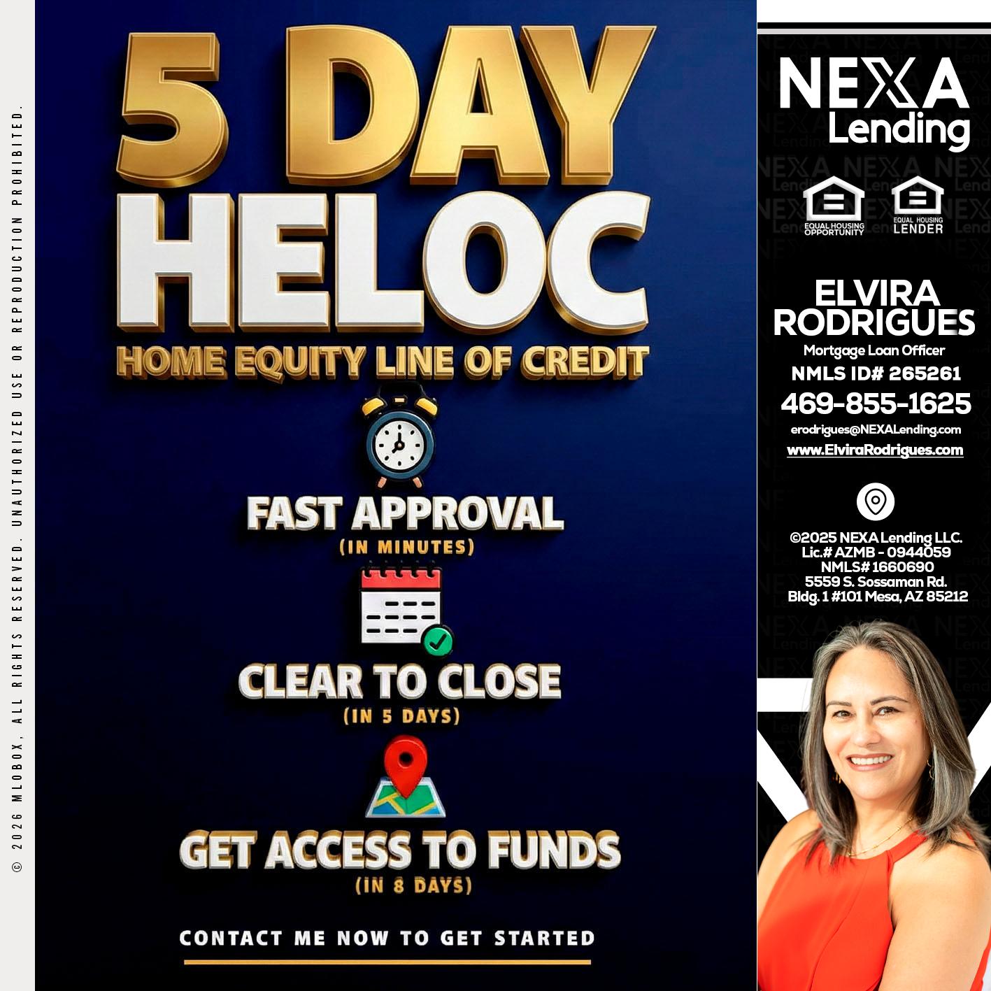 5 day hello - Elvira Rodrigues -Mortgage Loan Officer