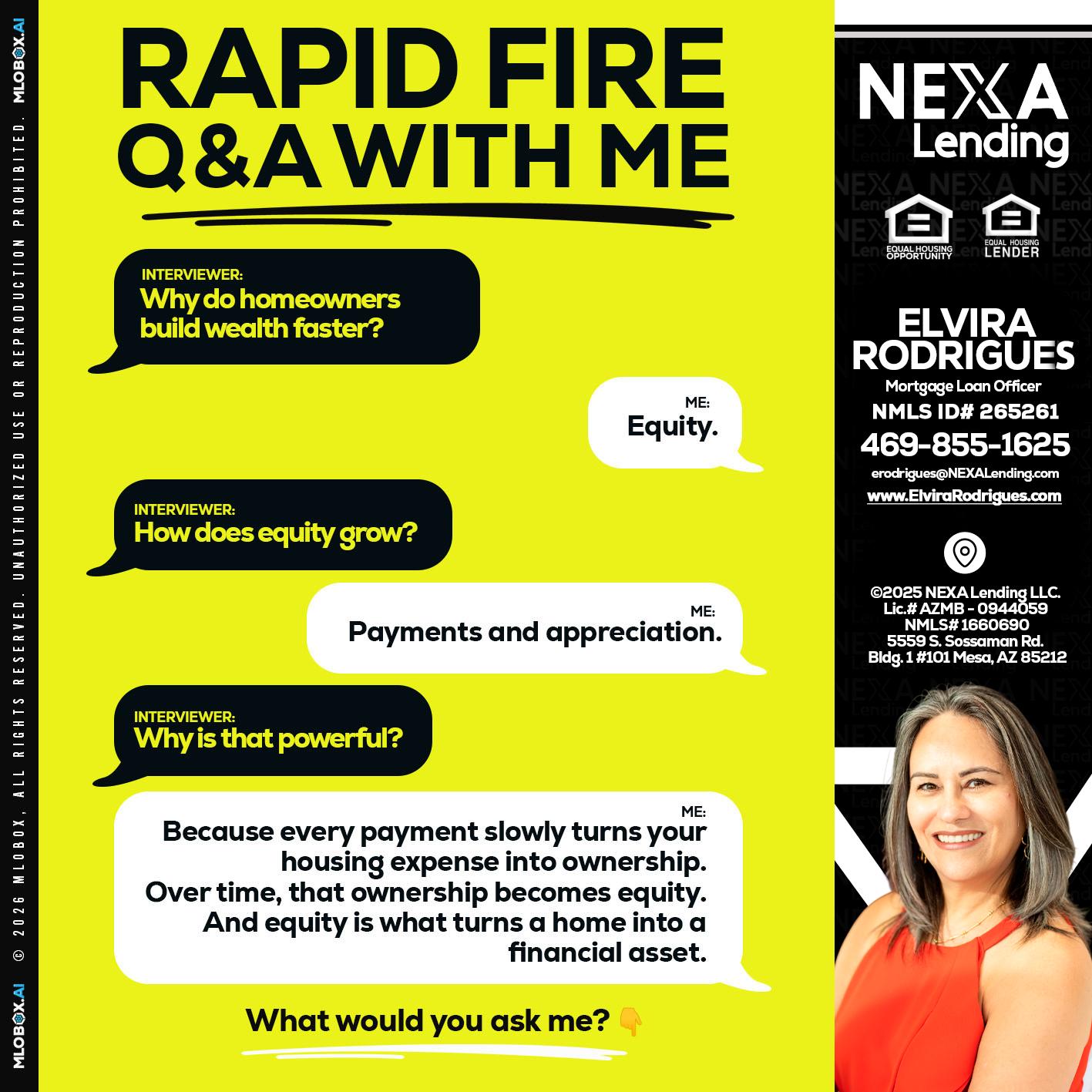 RAPID FIRE Q&A - Elvira Rodrigues -Mortgage Loan Officer