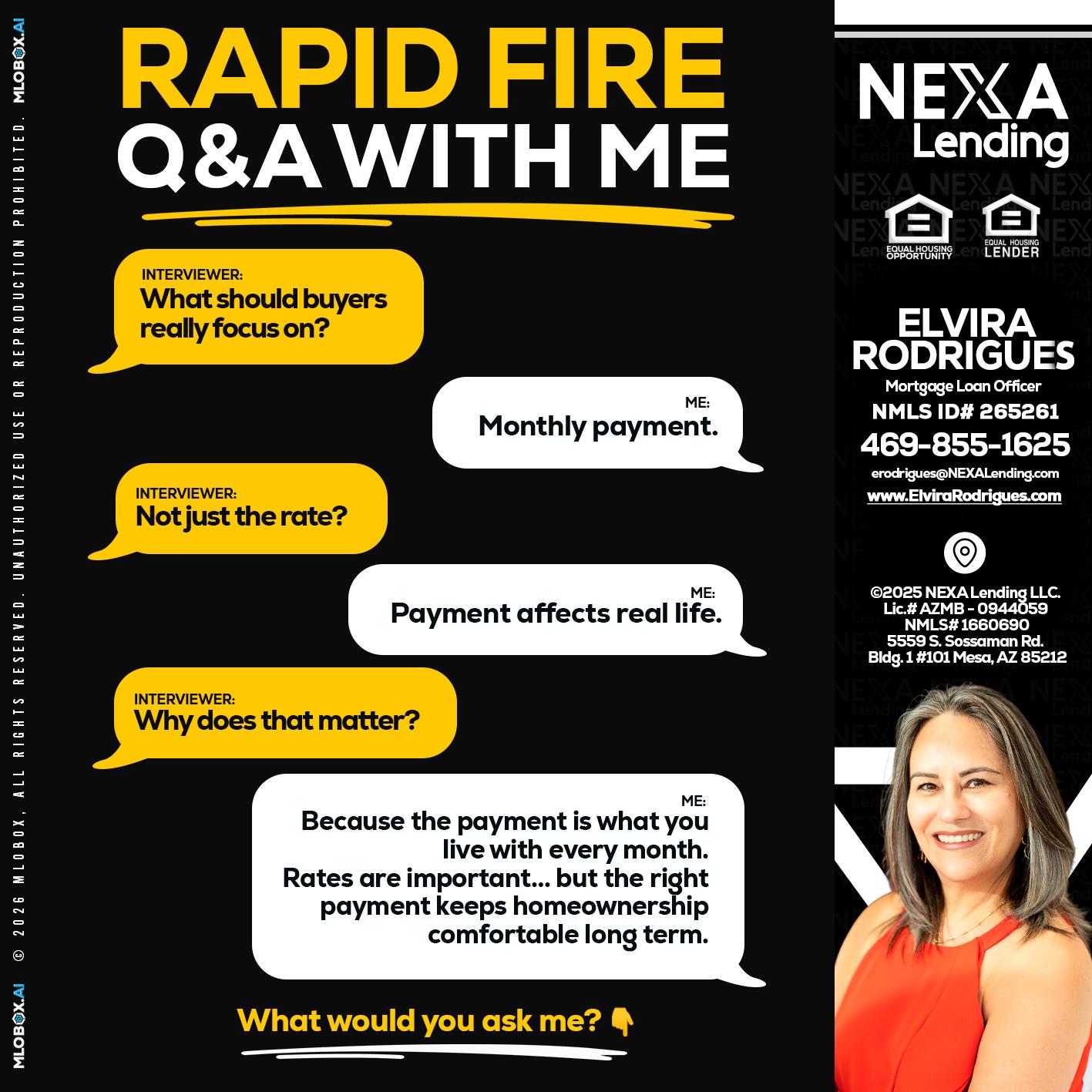 RAPID FIRE Q&A - Elvira Rodrigues -Mortgage Loan Officer