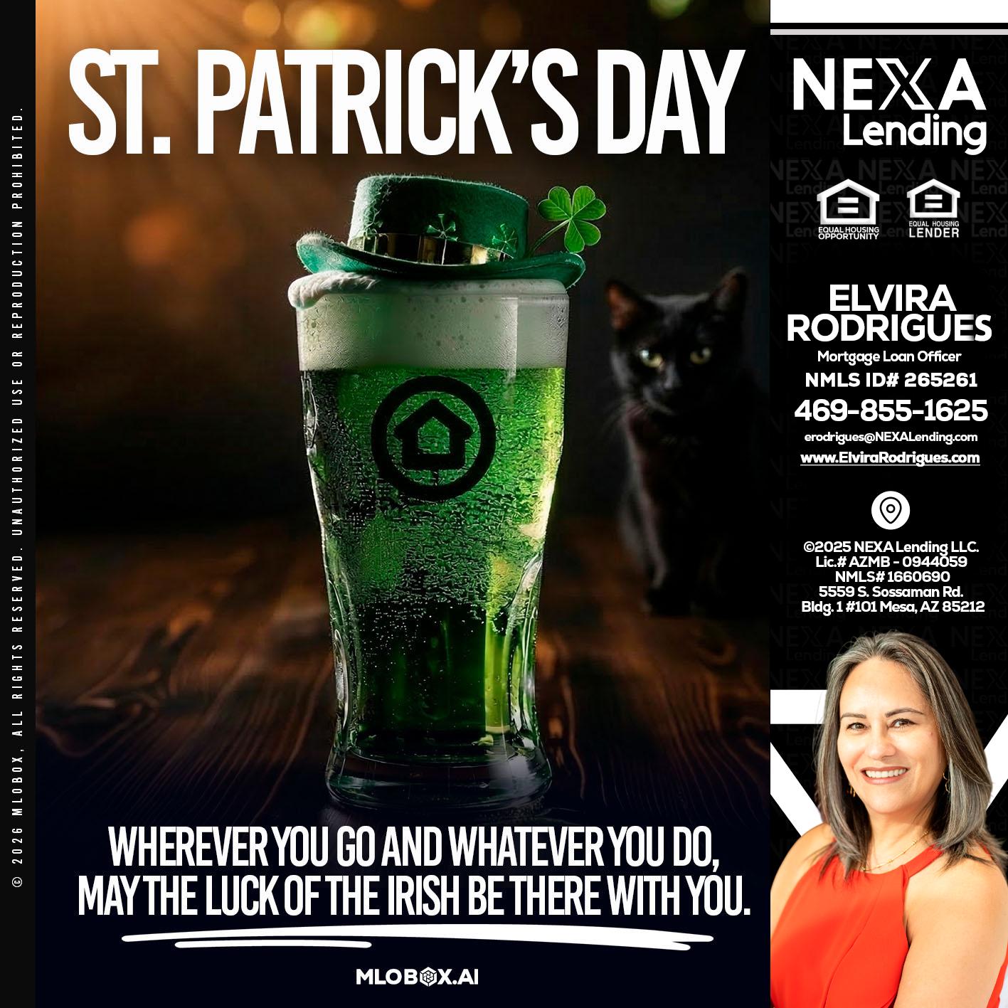 st. Patricks day - Elvira Rodrigues -Mortgage Loan Officer
