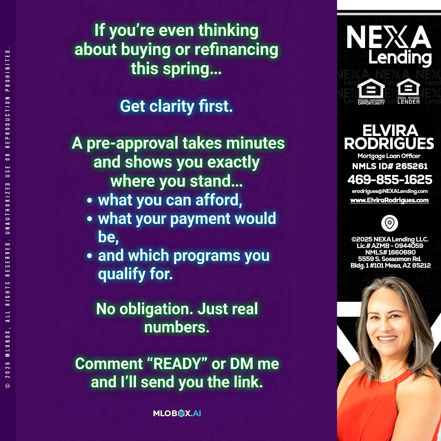 IF YOU THINKING - Elvira Rodrigues -Mortgage Loan Officer
