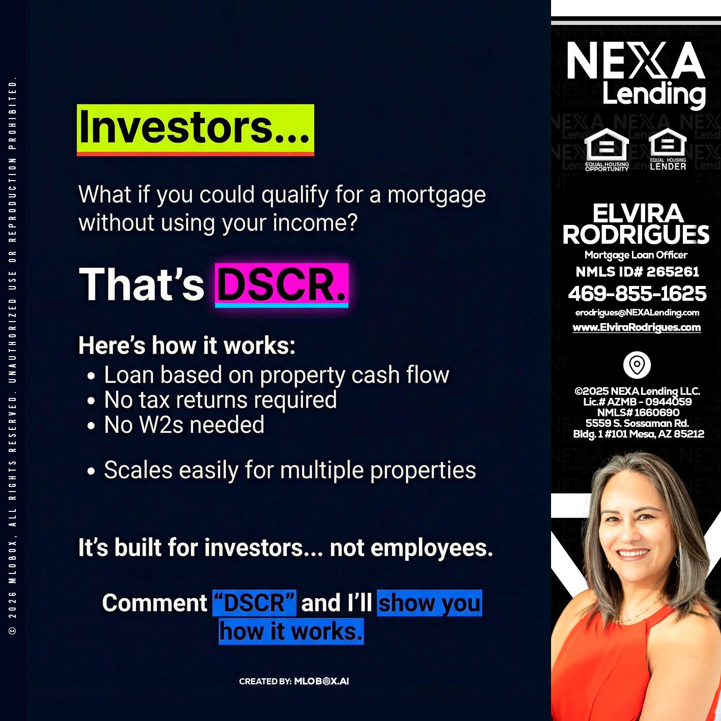 INVESTORS - Elvira Rodrigues -Mortgage Loan Officer