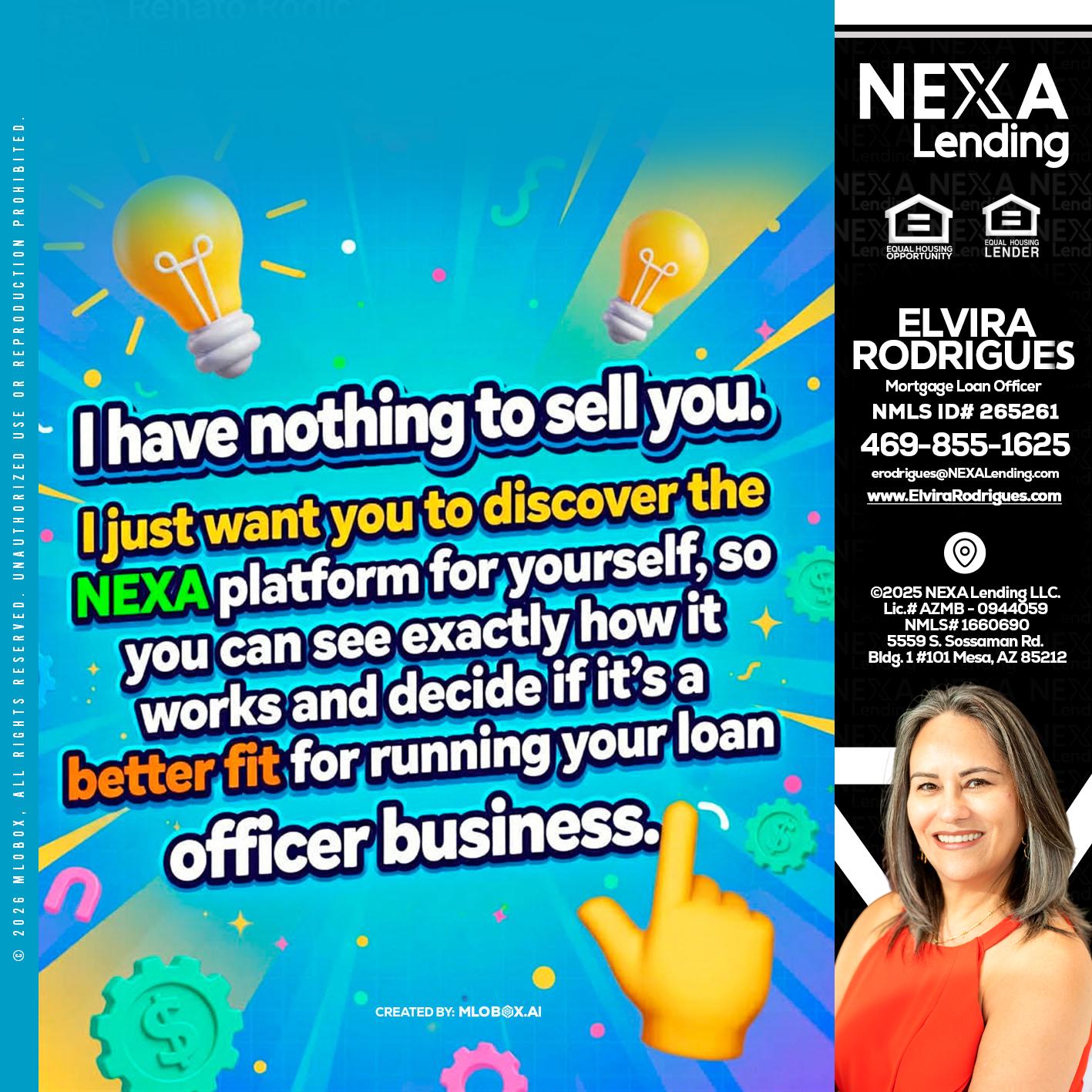 I HAVE NOTHING - Elvira Rodrigues -Mortgage Loan Officer