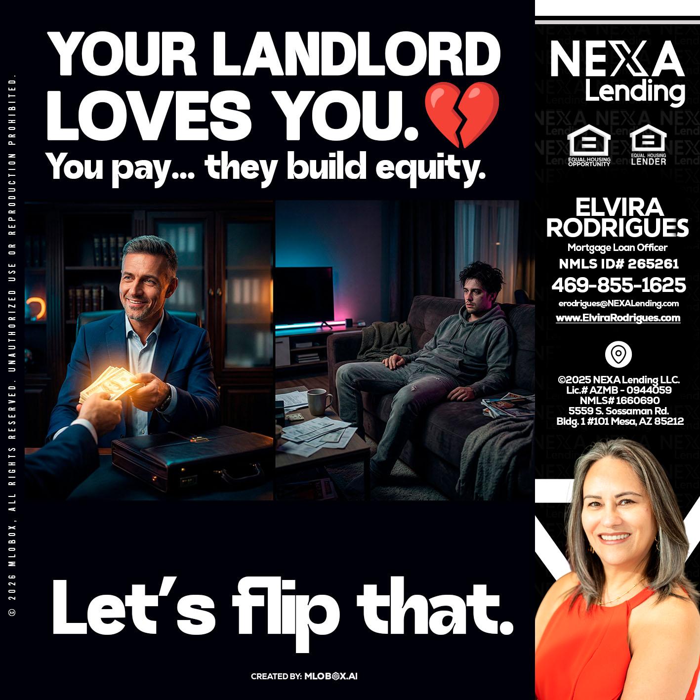 your landlord - Elvira Rodrigues -Mortgage Loan Officer