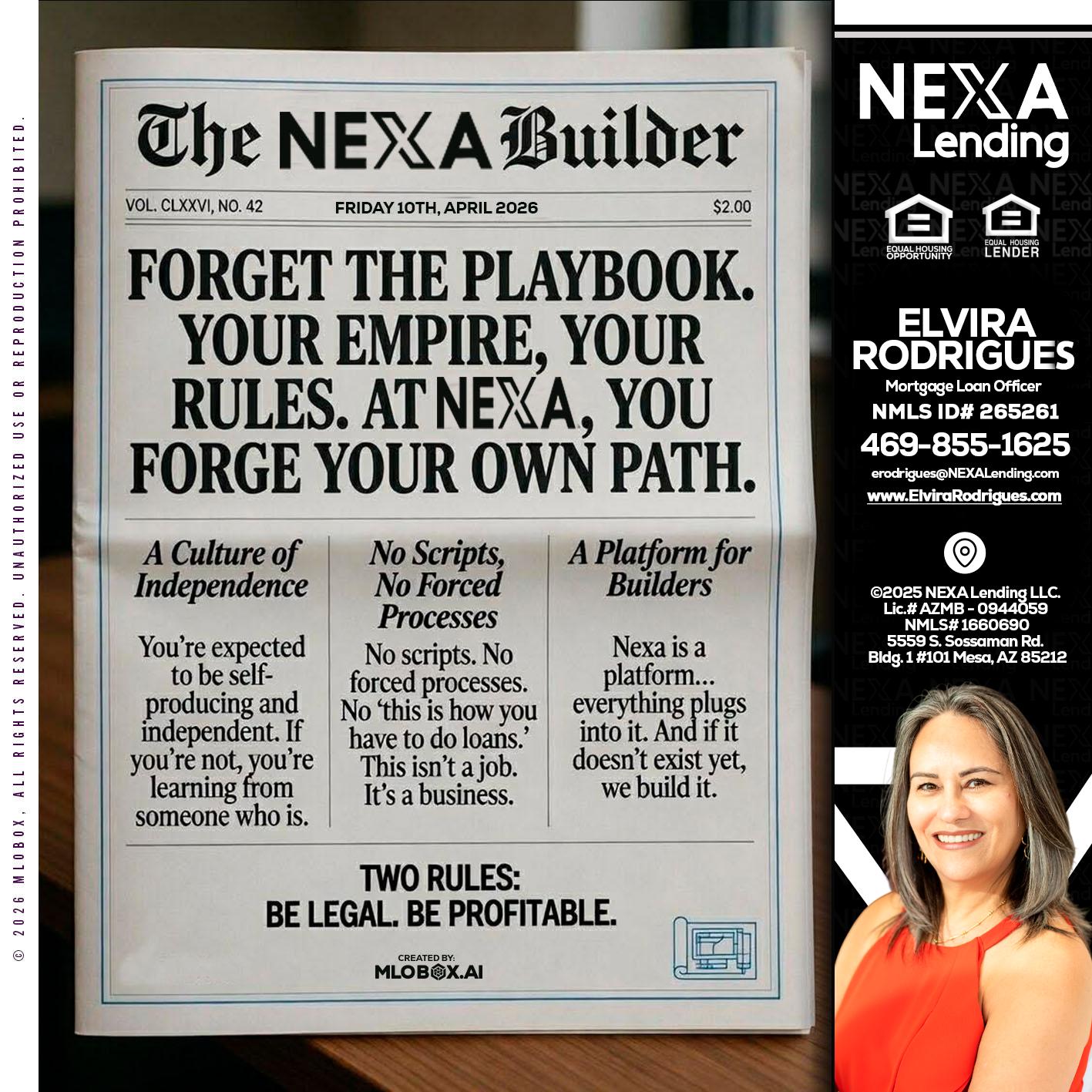 THE NEXA BUILDER - Elvira Rodrigues -Mortgage Loan Officer