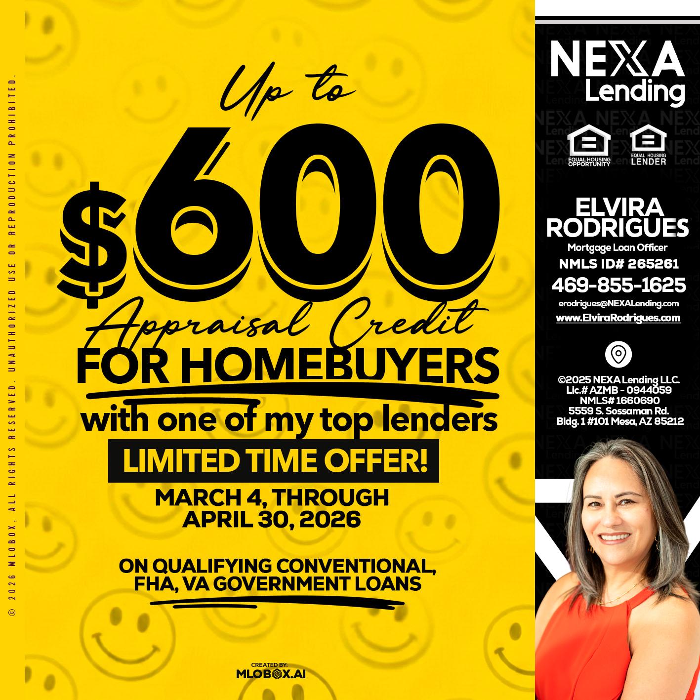 UP TO 600 - Elvira Rodrigues -Mortgage Loan Officer