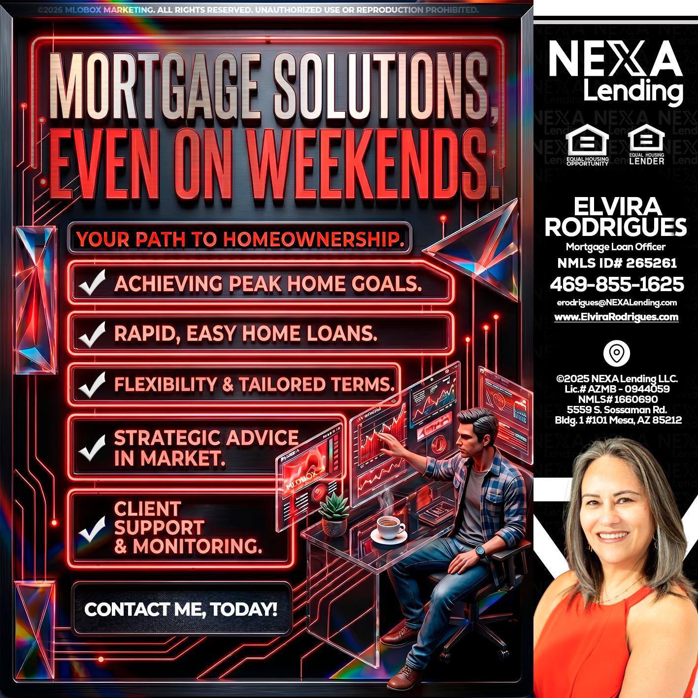 WEEKEND SOLUTIONS - Elvira Rodrigues -Mortgage Loan Officer