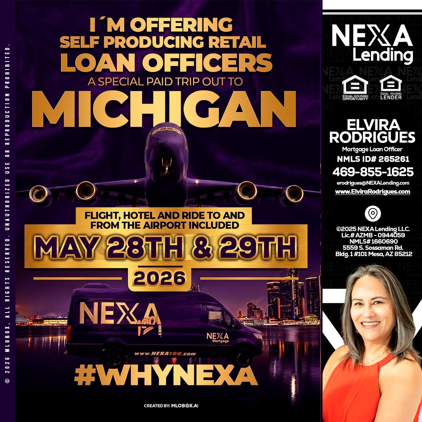 MICHIGAN - Elvira Rodrigues -Mortgage Loan Officer