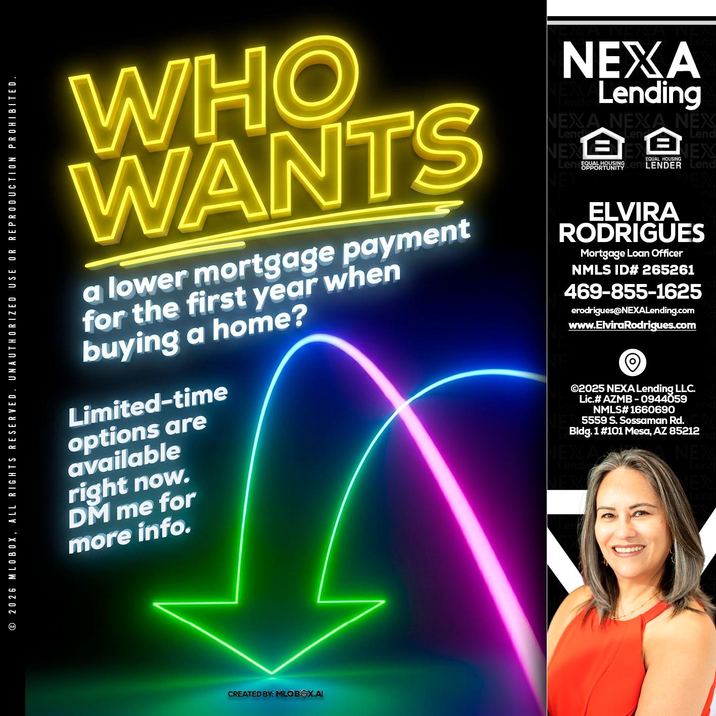 WHO WANTS - Elvira Rodrigues -Mortgage Loan Officer