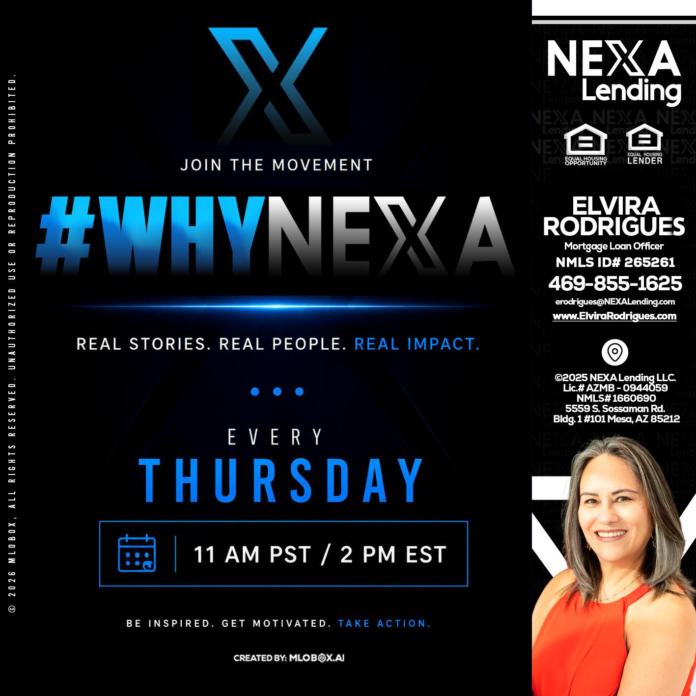 why NEXA - Elvira Rodrigues -Mortgage Loan Officer