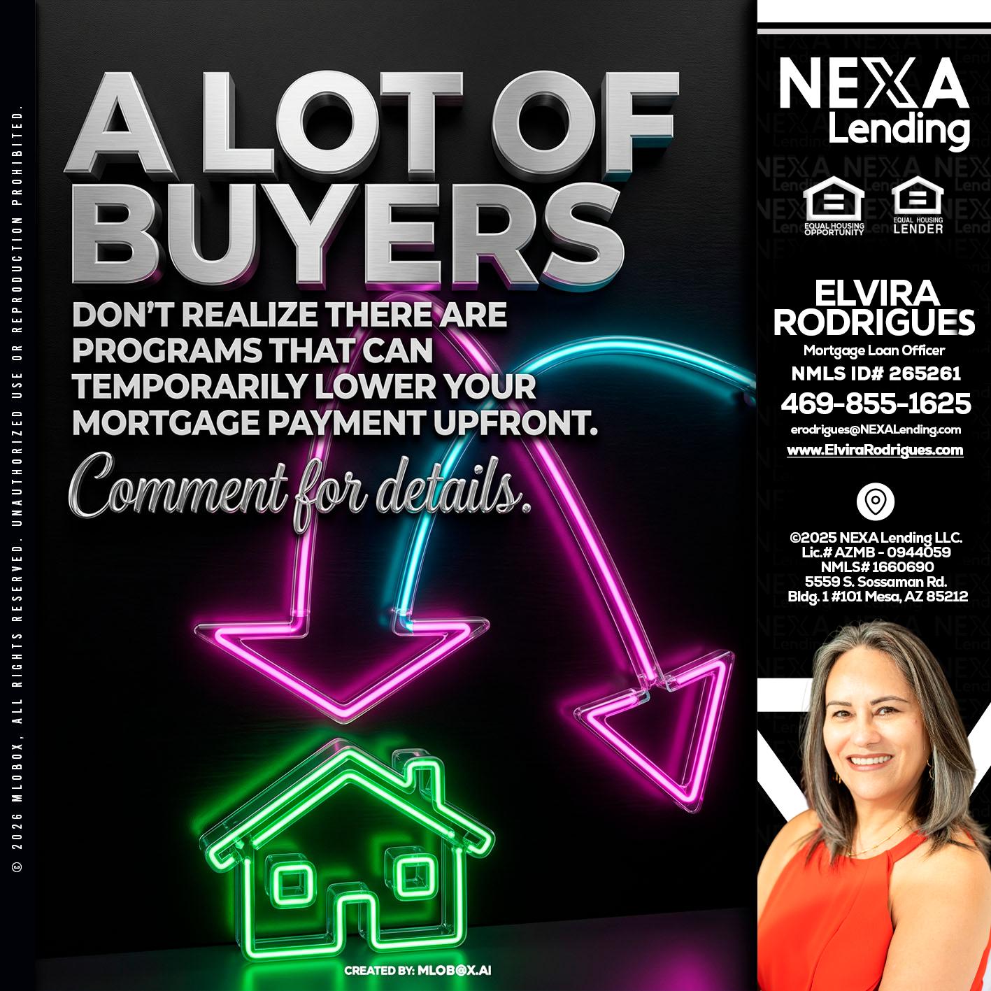 A LOT OF BUYERS - Elvira Rodrigues -Mortgage Loan Officer