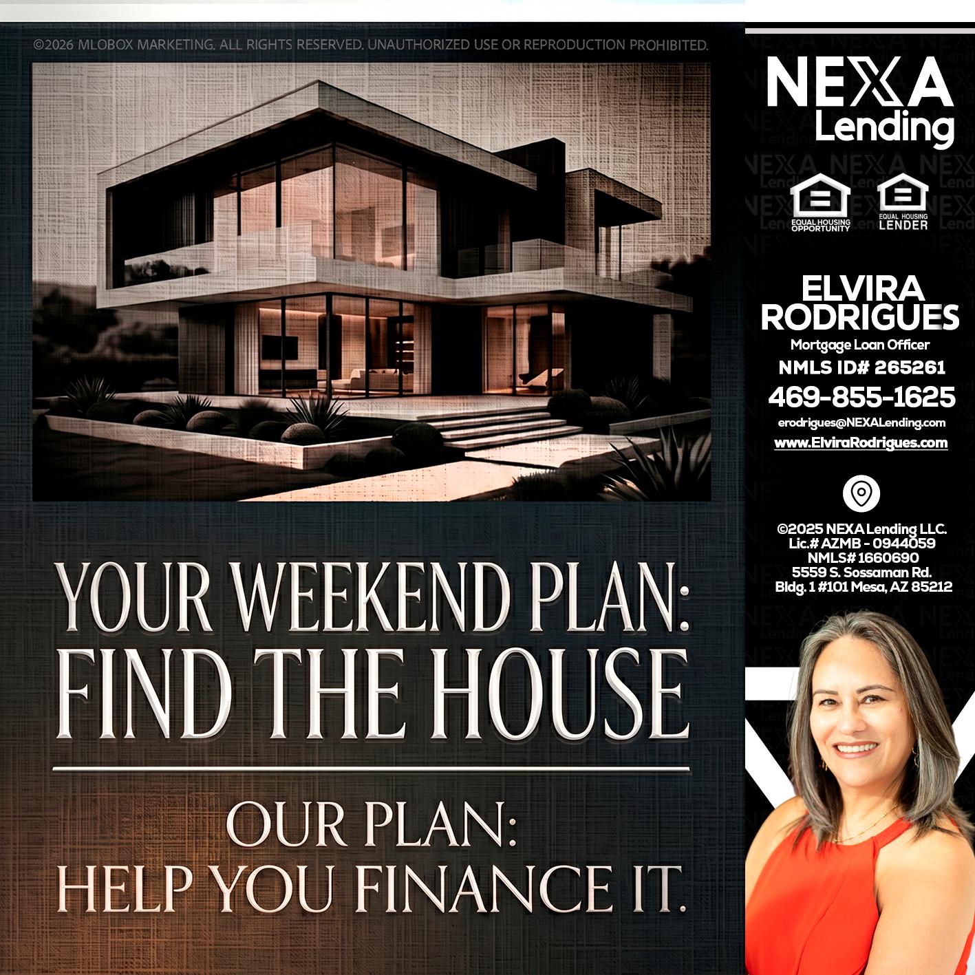 YOUR WEEKEND PLAN - Elvira Rodrigues -Mortgage Loan Officer