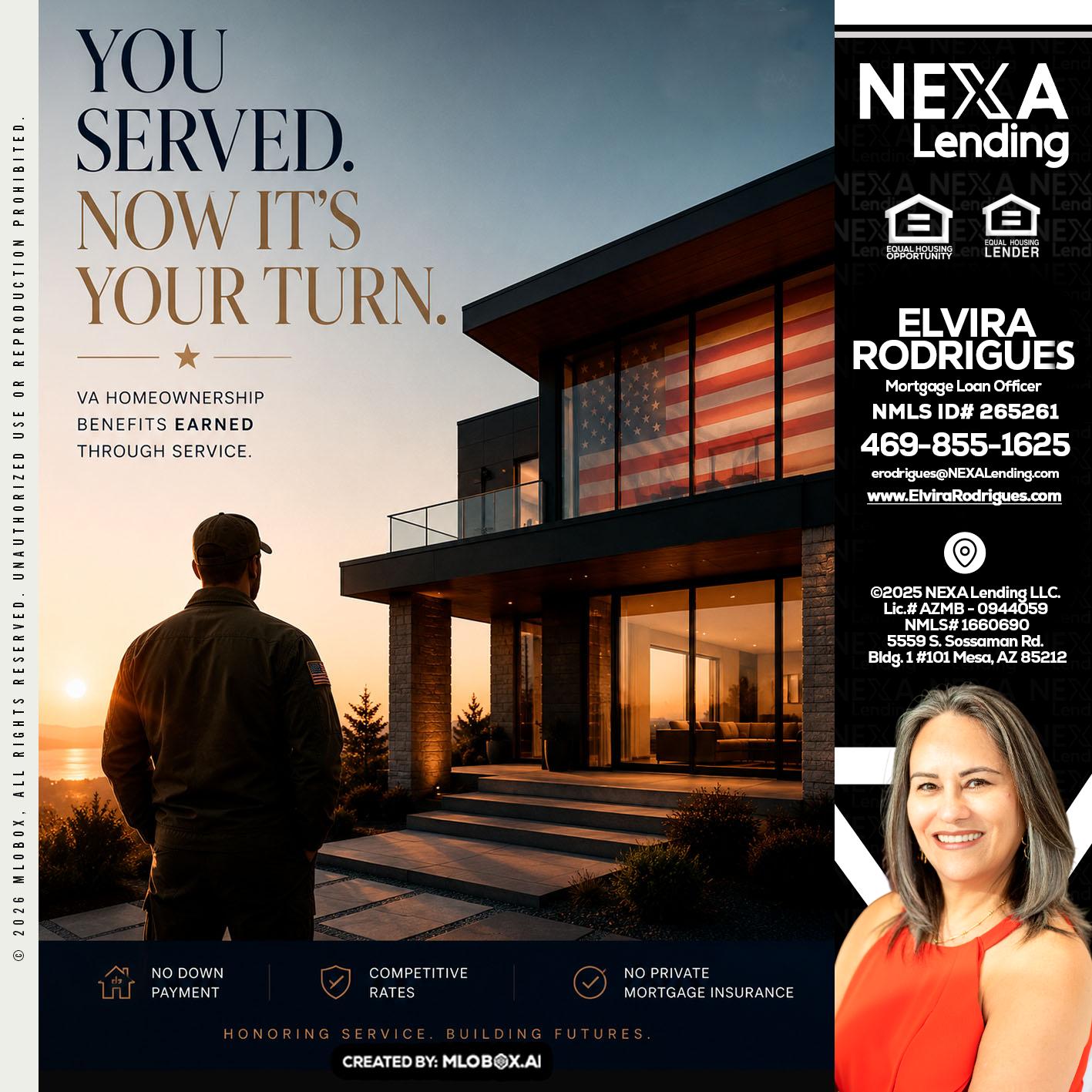 YOU SERVED - Elvira Rodrigues -Mortgage Loan Officer