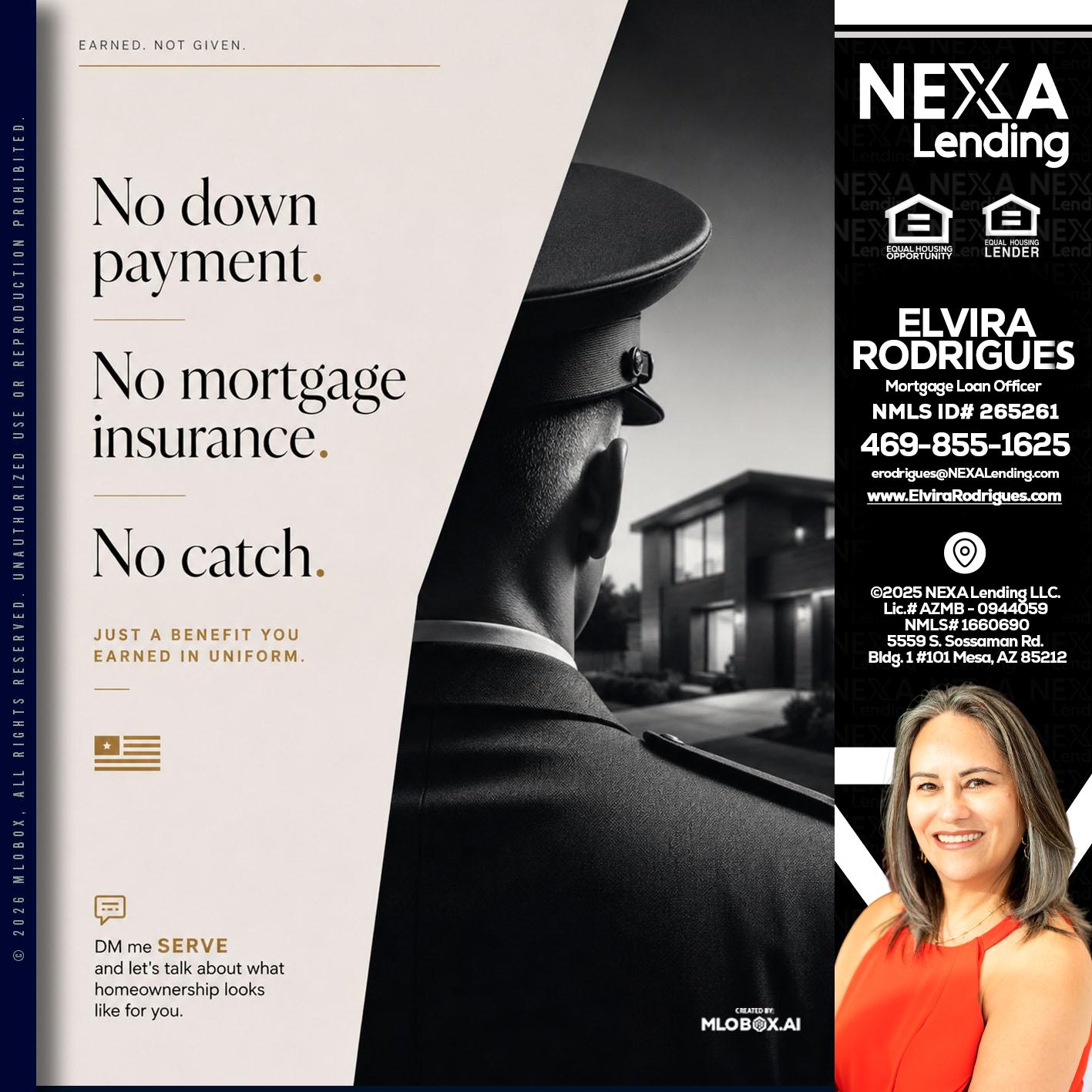 NO DOWN PAYMENT - Elvira Rodrigues -Mortgage Loan Officer