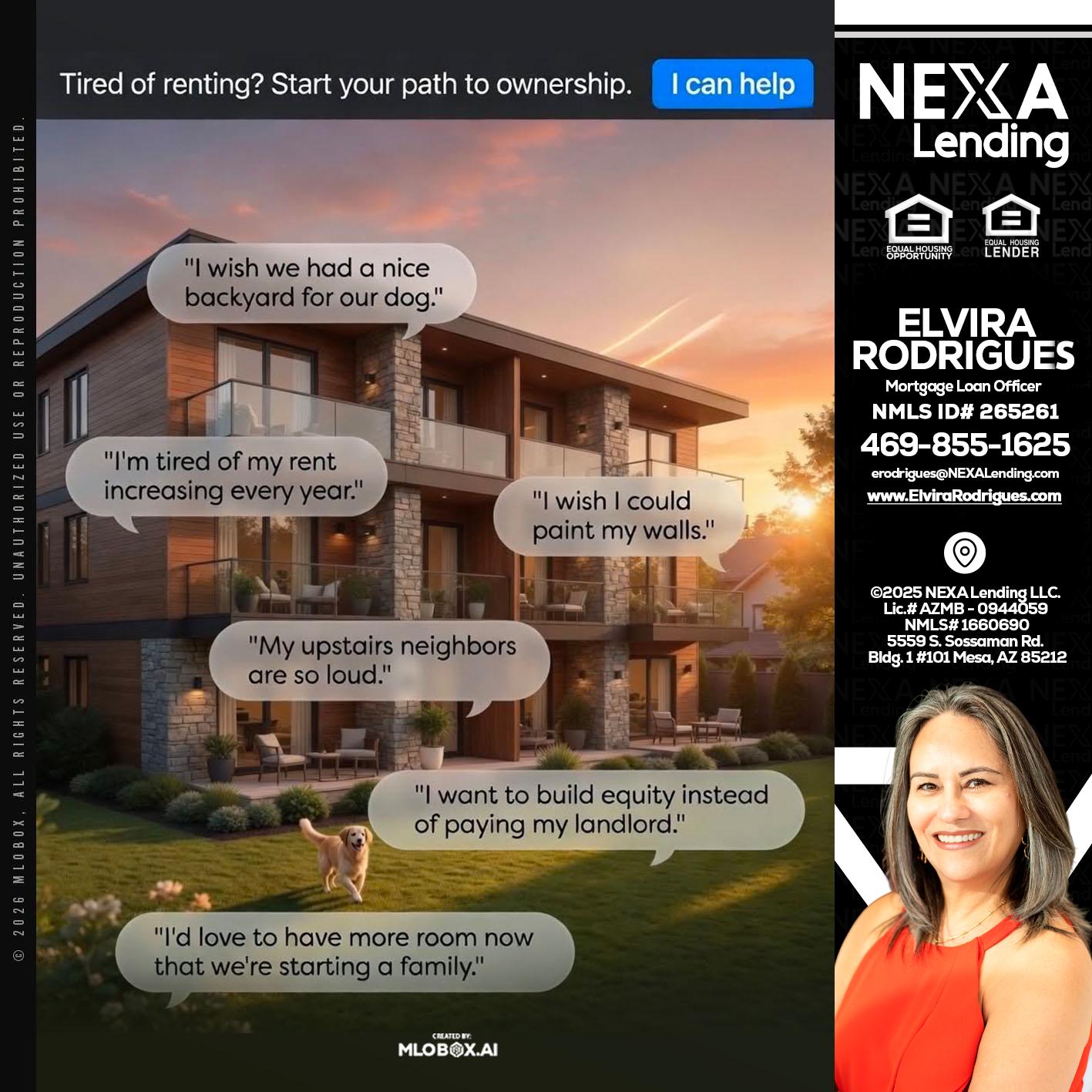 TIRED OF RENTING - Elvira Rodrigues -Mortgage Loan Officer