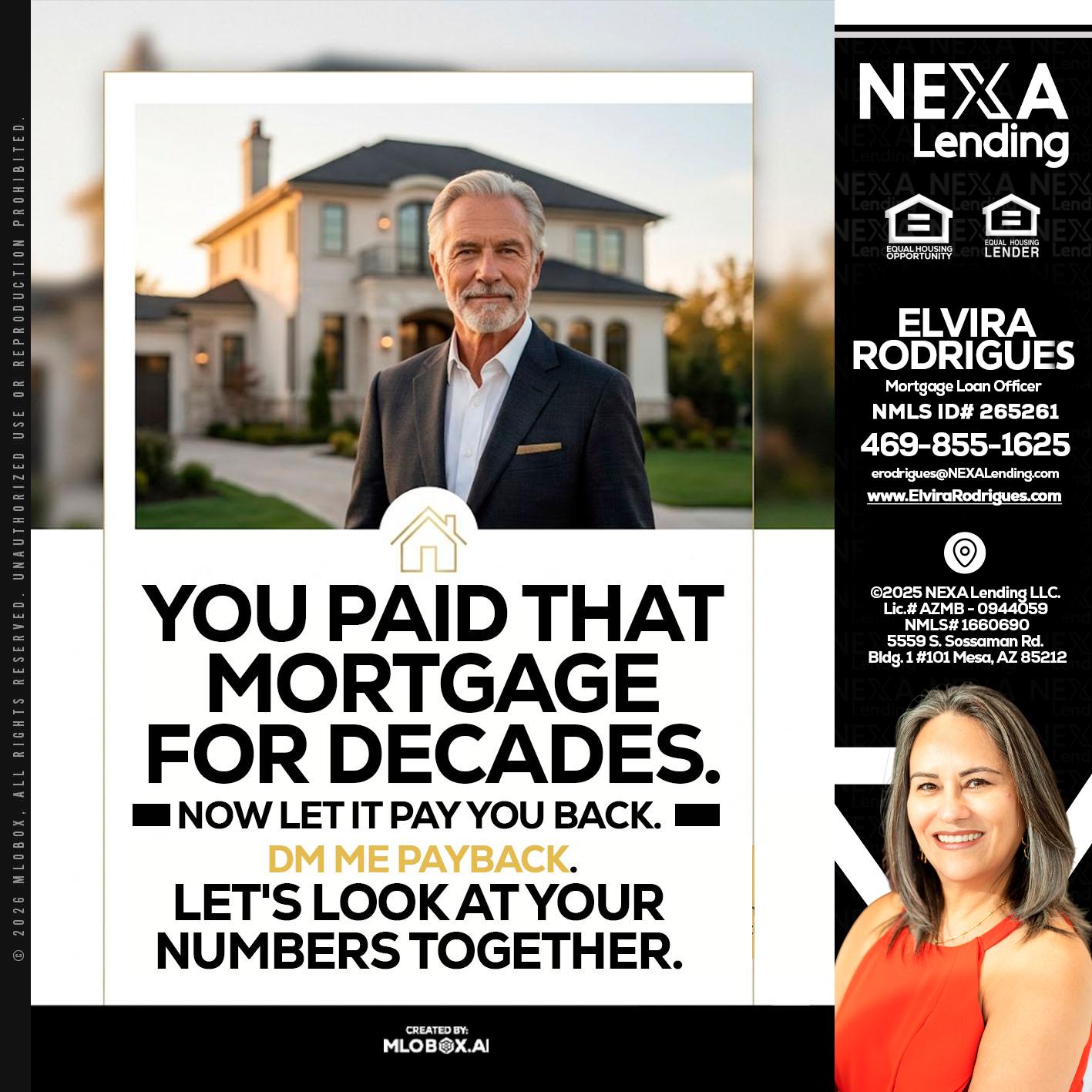 YOU PAID THAT MORTGAGE - Elvira Rodrigues -Mortgage Loan Officer